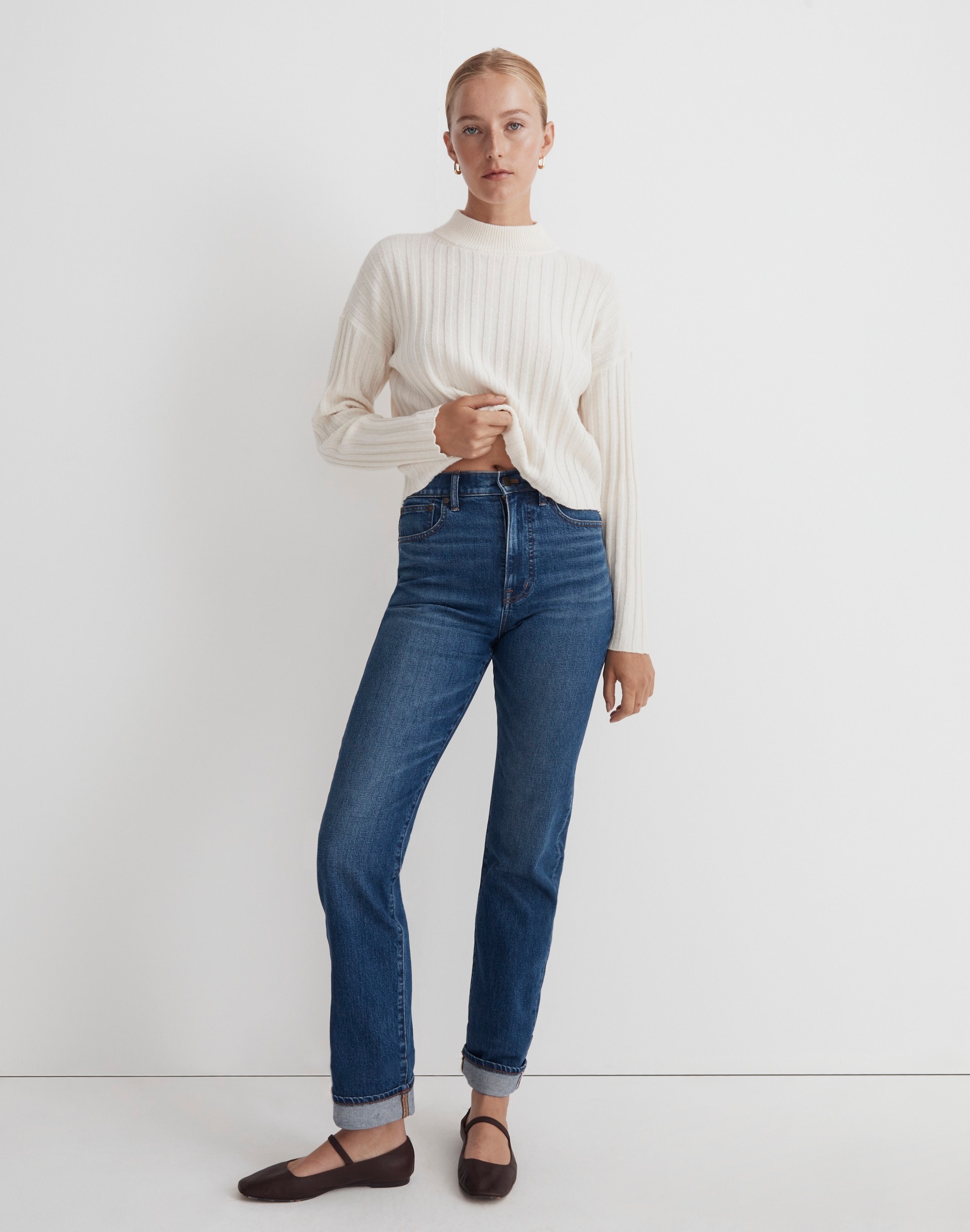 the '90s straight jean in penwood wash: bcrf selvedge edition