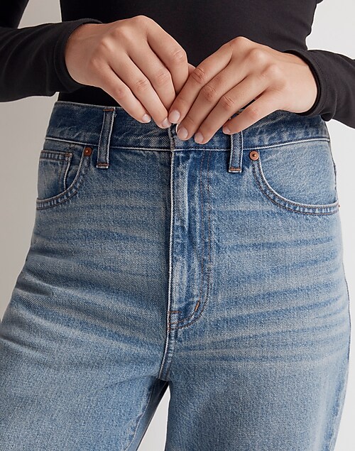 Curvy Baggy Straight Jeans in Letica Wash