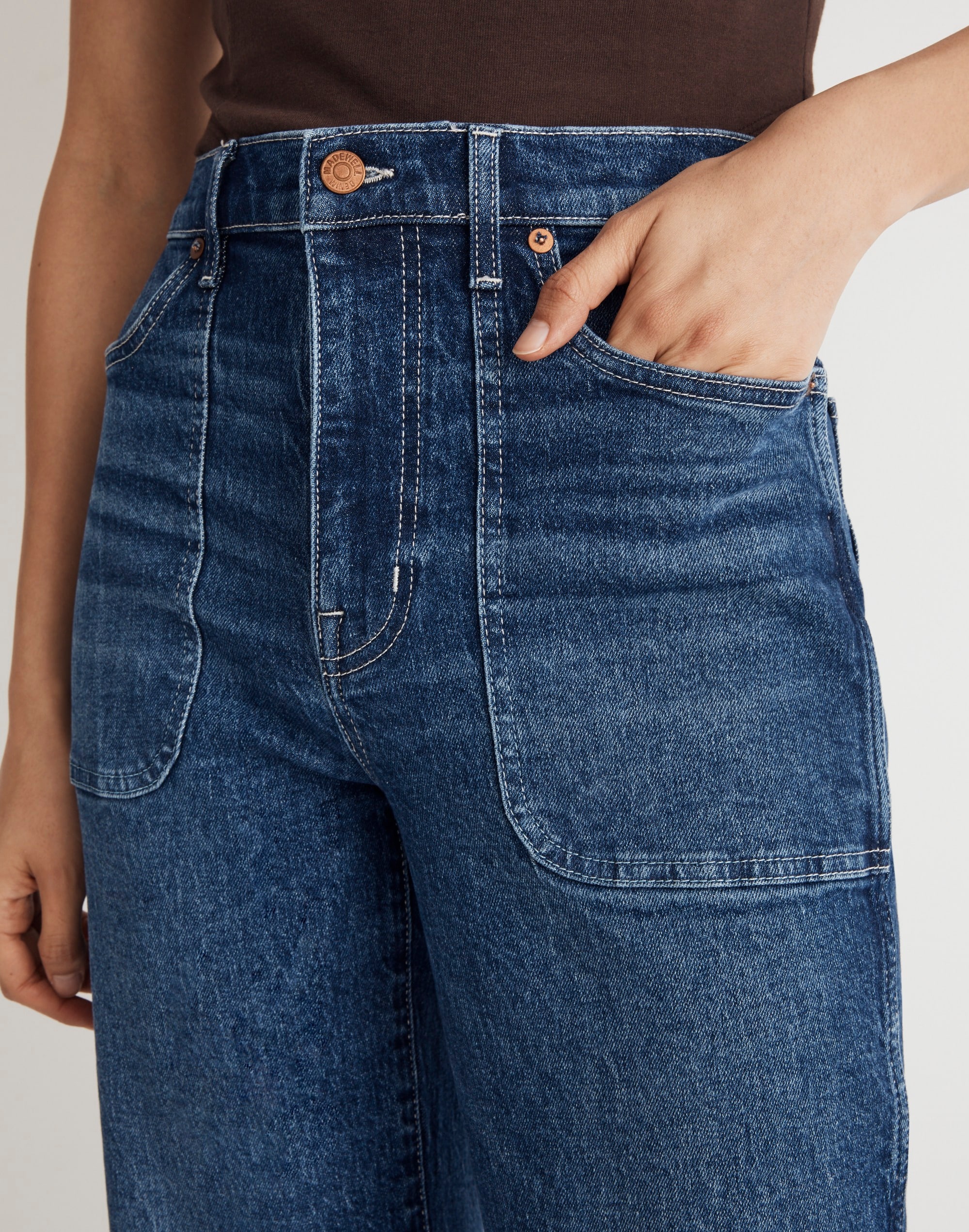 The Perfect Vintage Wide-Leg Jean in Raynor Wash: Pocket Edition