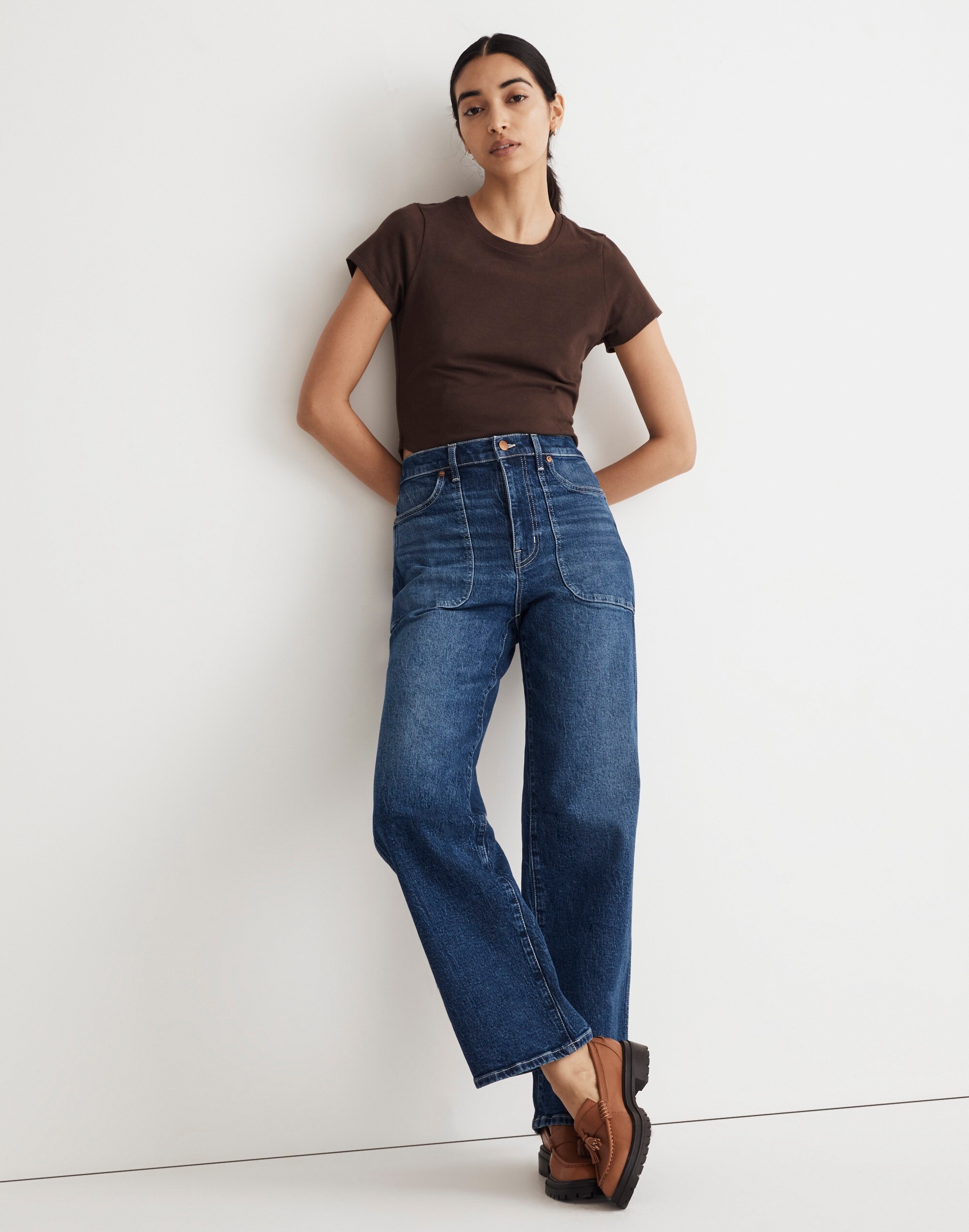 The Perfect Vintage Wide-Leg Jean in Raynor Wash: Pocket Edition