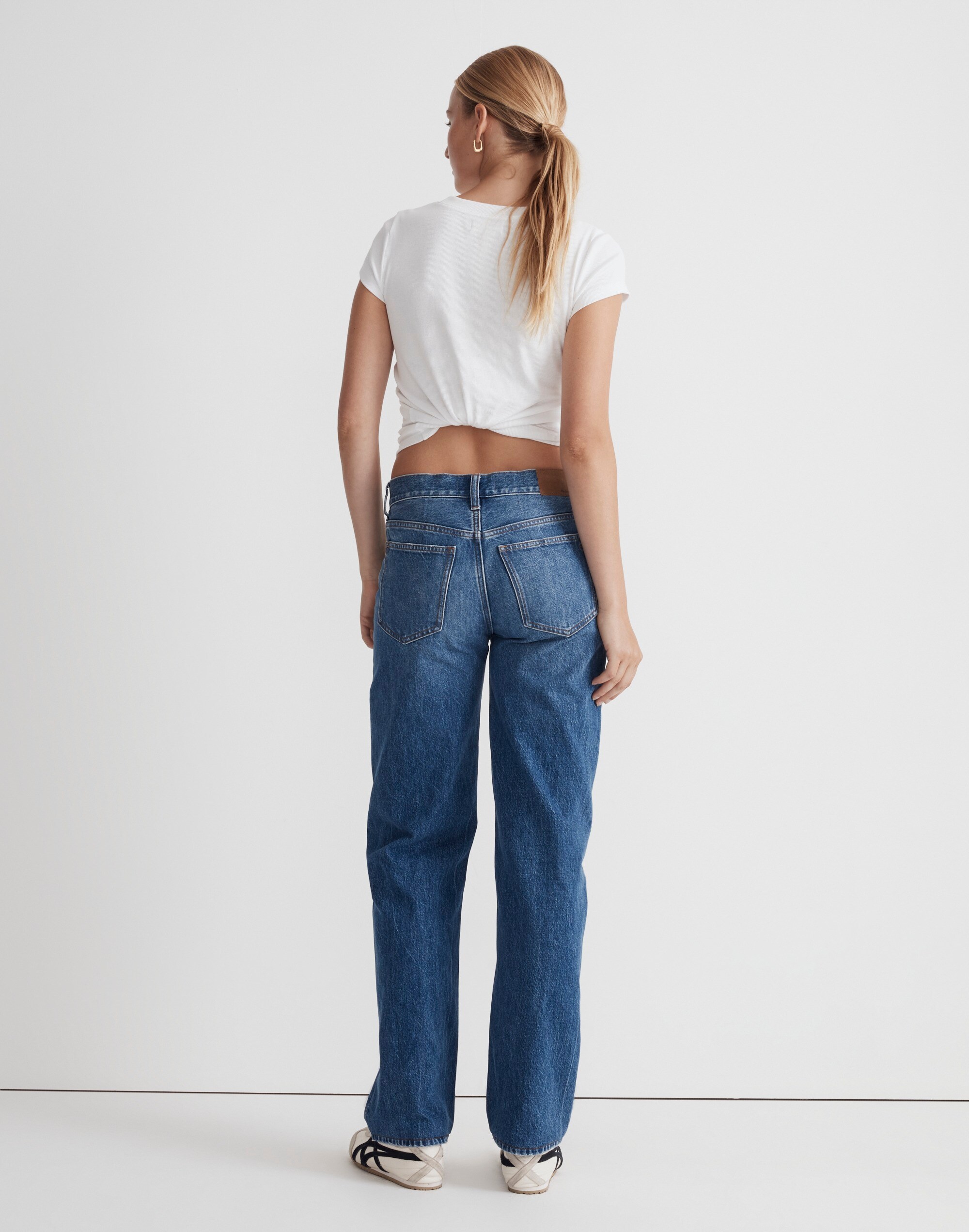 Low-Slung Straight Jeans