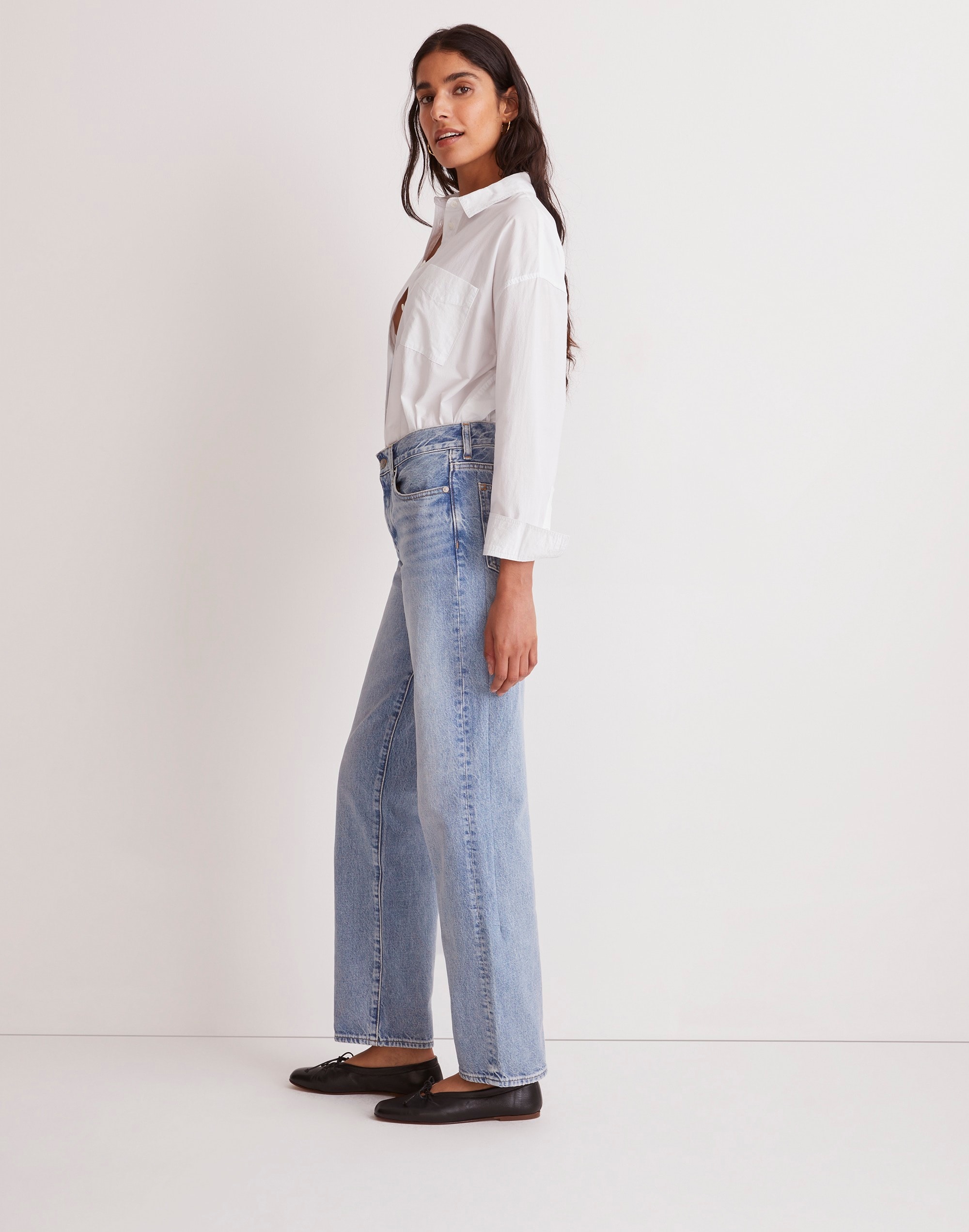 Low-Slung Straight Jeans