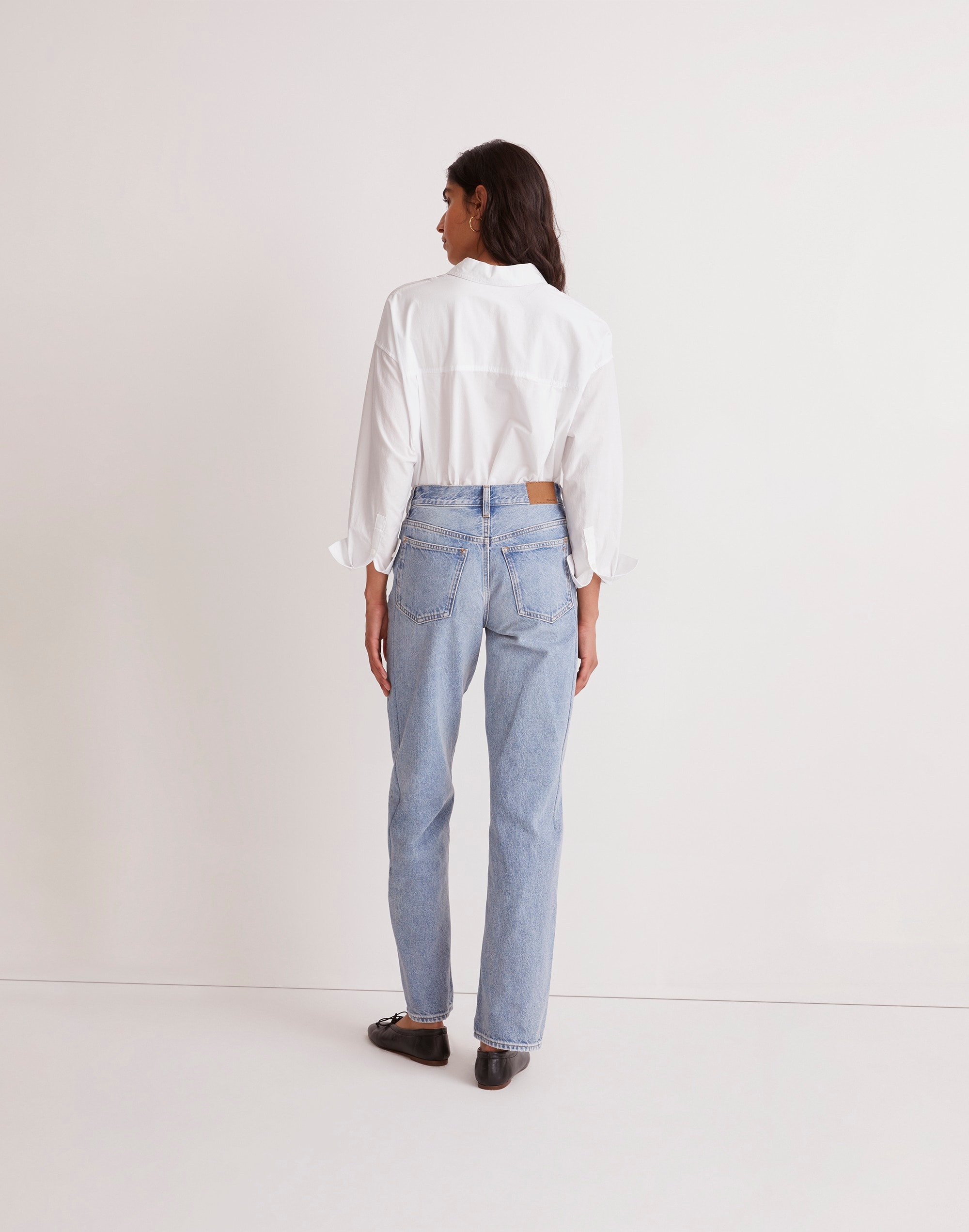 Low-Slung Straight Jeans