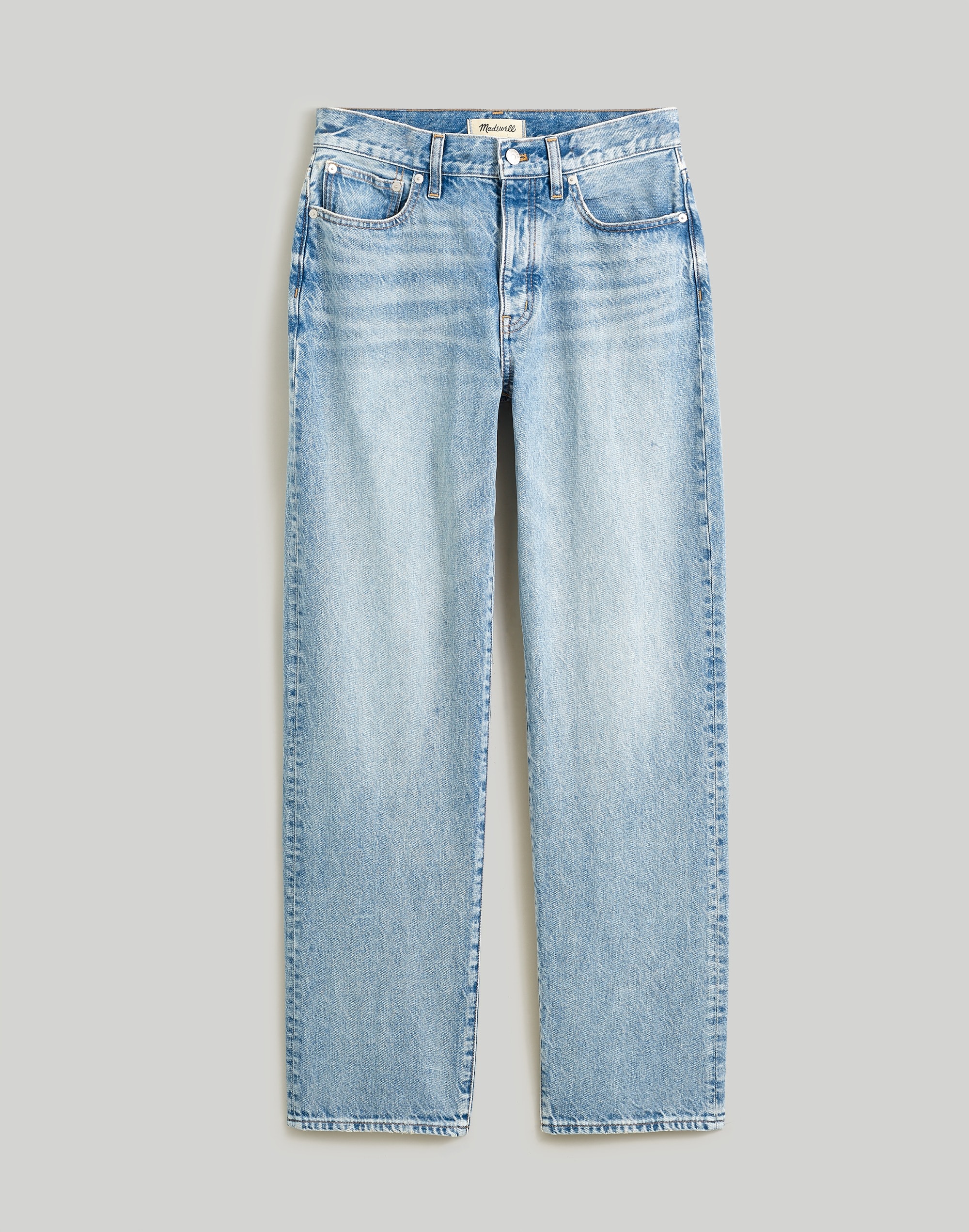 Low-Slung Straight Jeans Olvera Wash