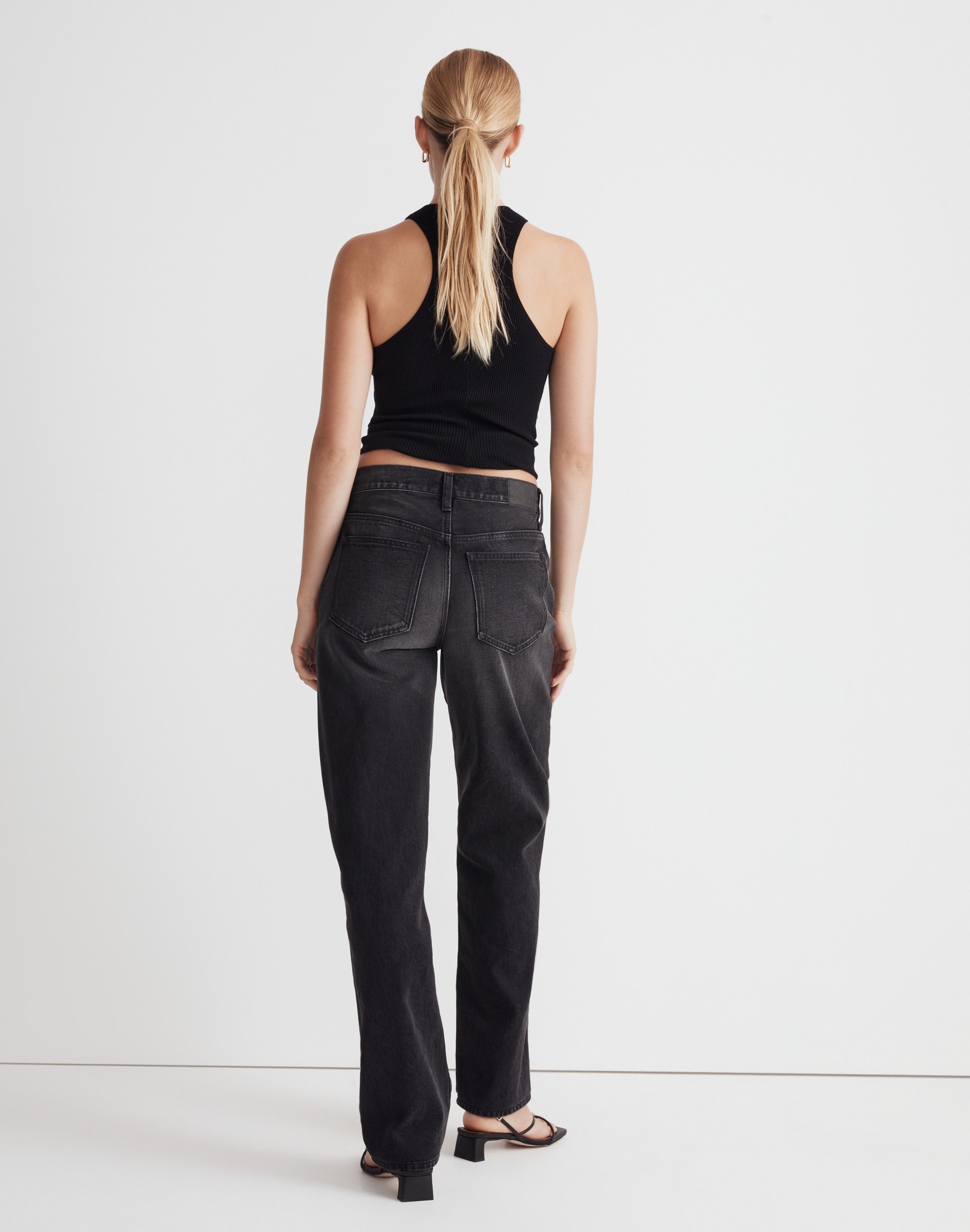 Low-Slung Straight Jeans