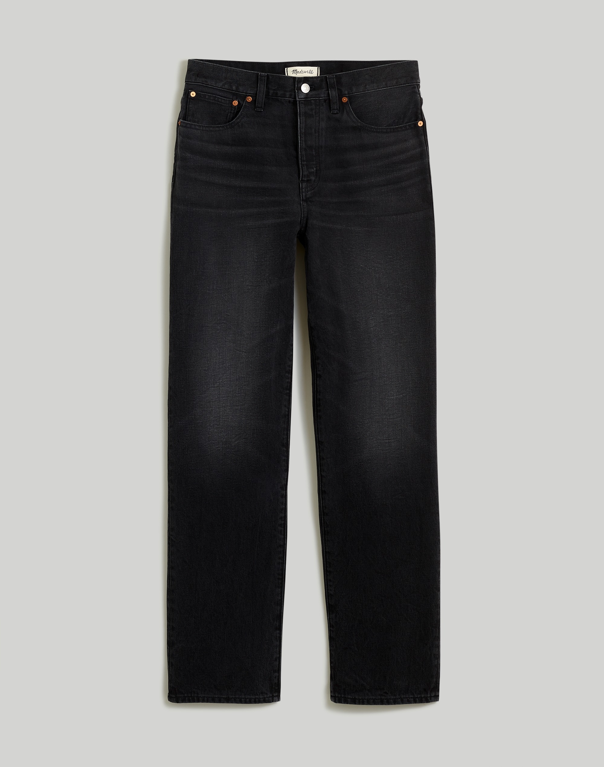 Low-Slung Straight Jeans Kent Wash: Airy Denim Edition