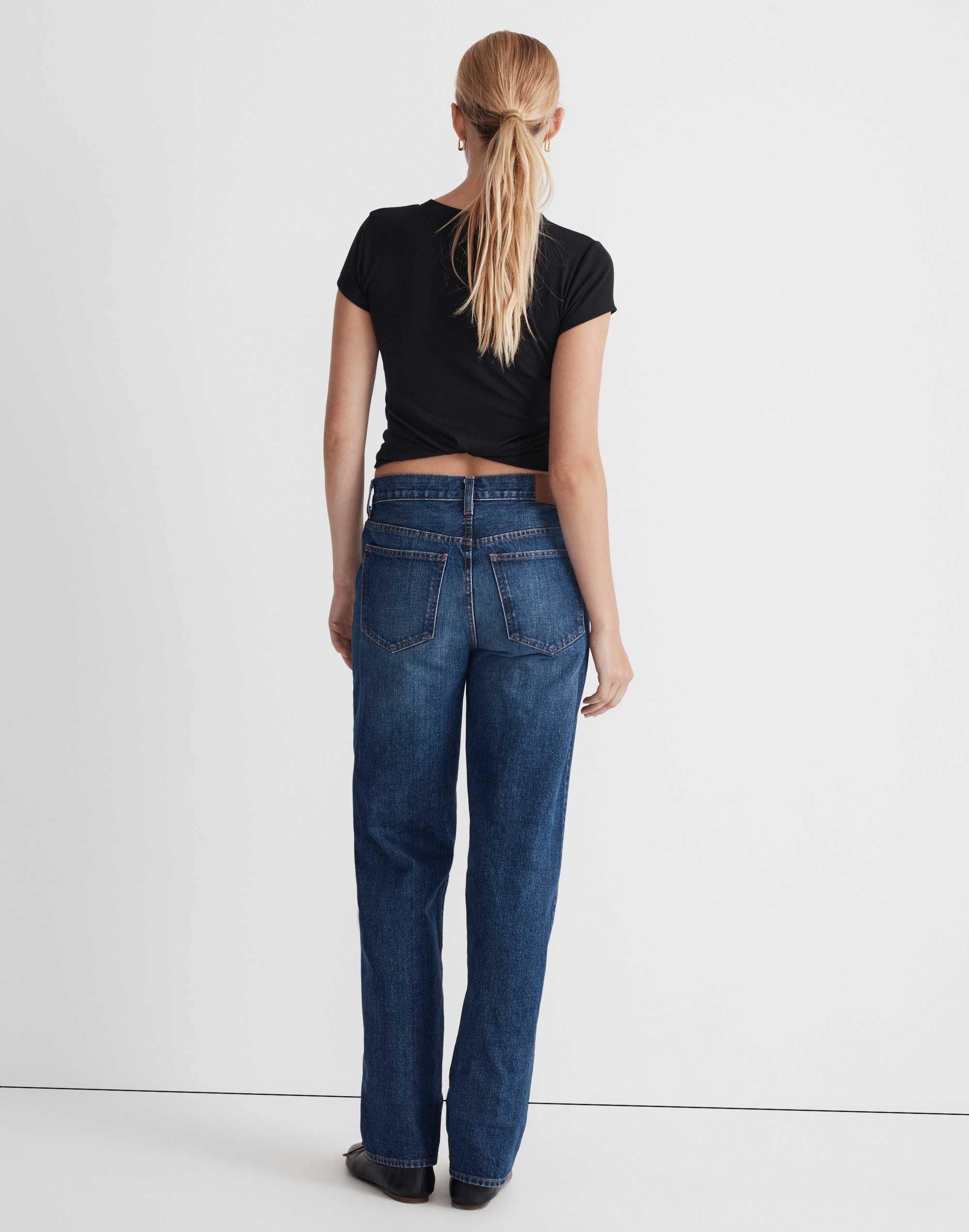 Low-Slung Straight Jeans in Stoughton Wash: Airy Denim Edition