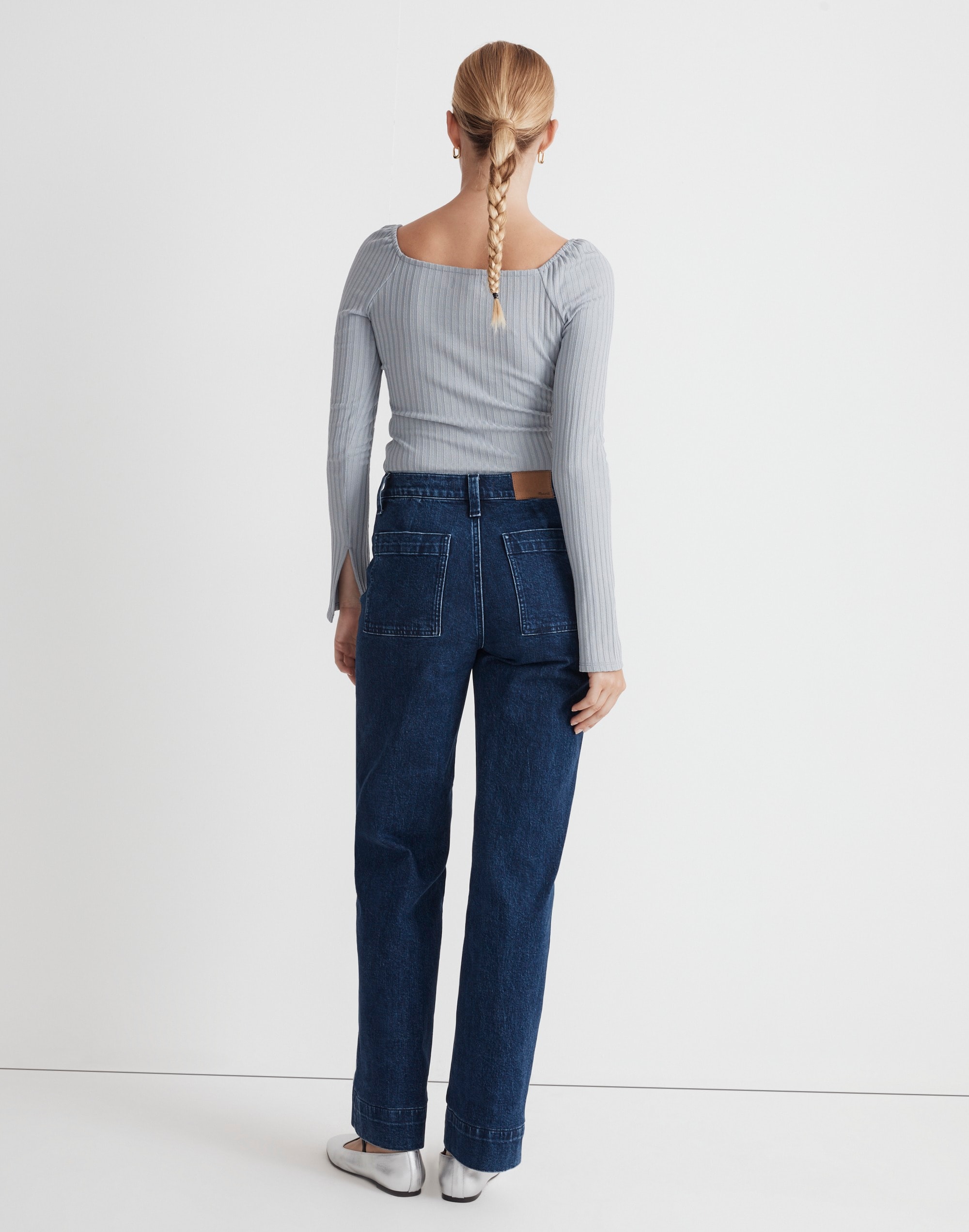 The Perfect Vintage Wide-Leg Jean in Norden Wash: Patch-Pocket Edition