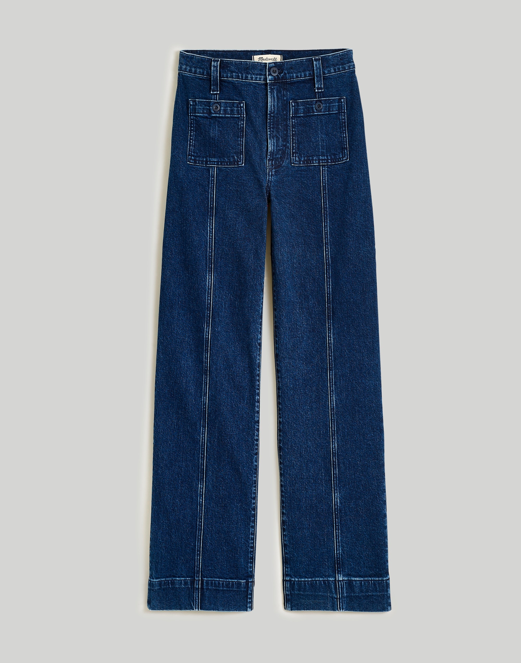 The Perfect Vintage Wide-Leg Jean Norden Wash: Patch-Pocket Edition