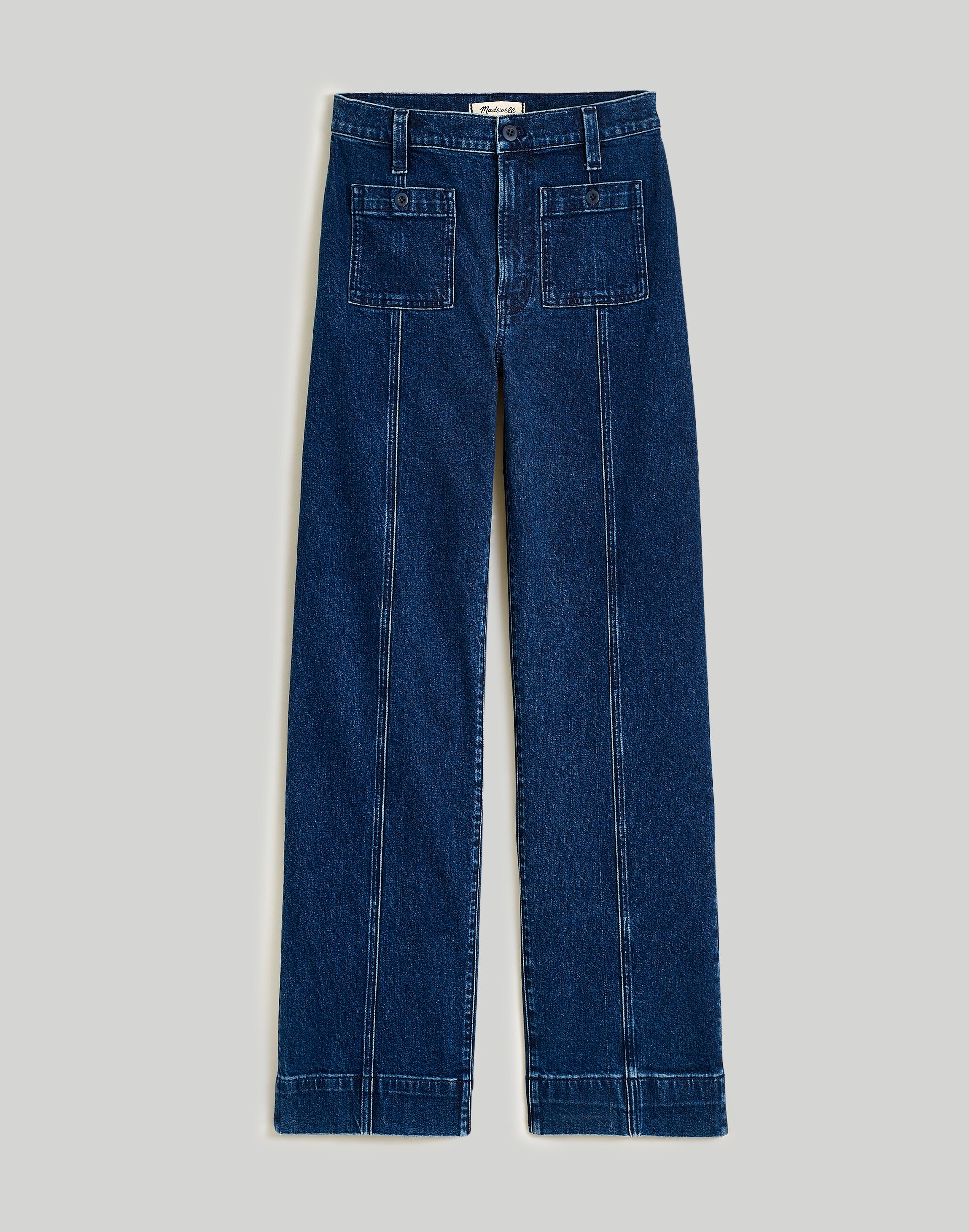 The Perfect Vintage Wide-Leg Jean in Norden Wash: Patch-Pocket Edition