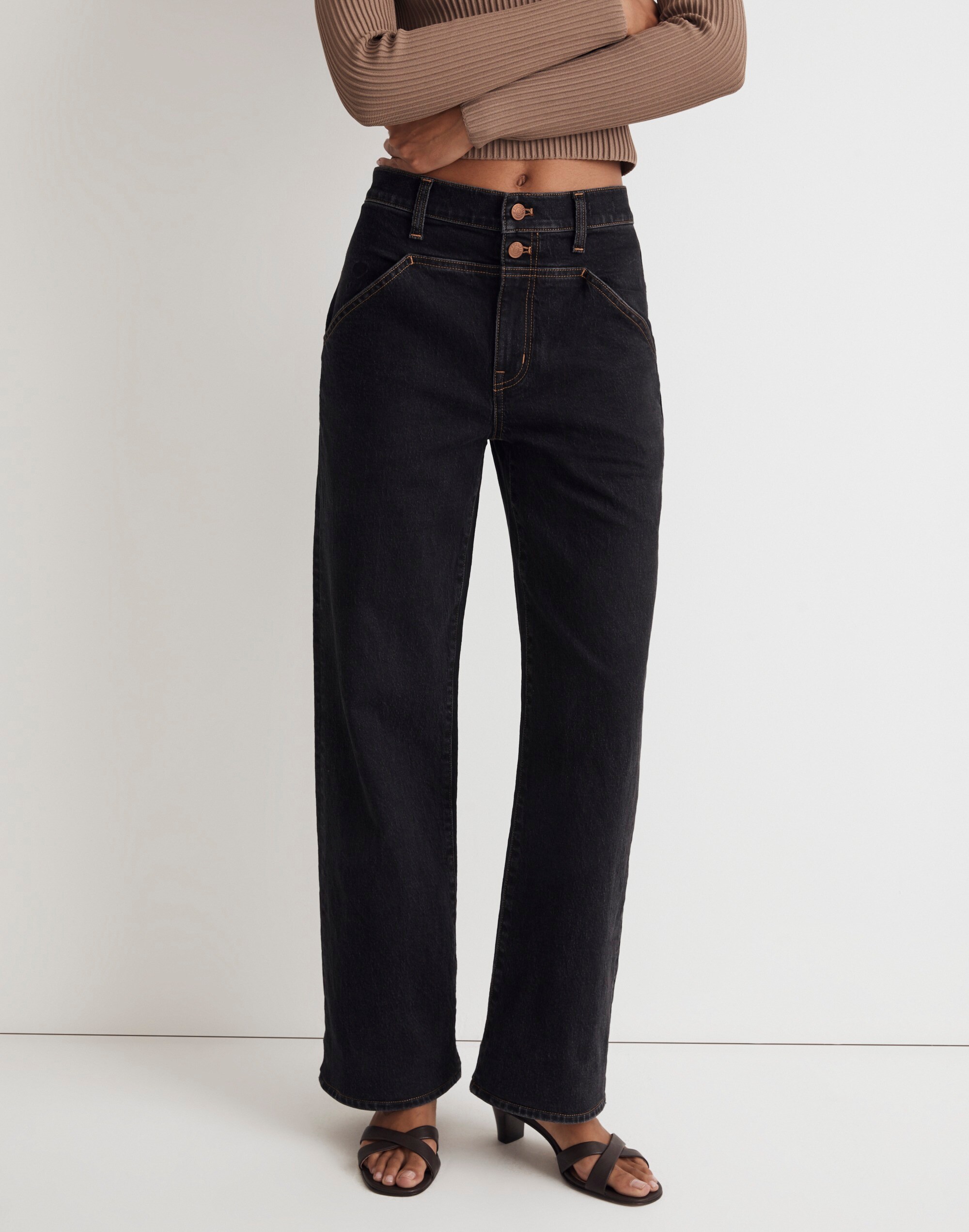 The Perfect Vintage Wide-Leg Jean in Bryers Wash: Yoke Edition