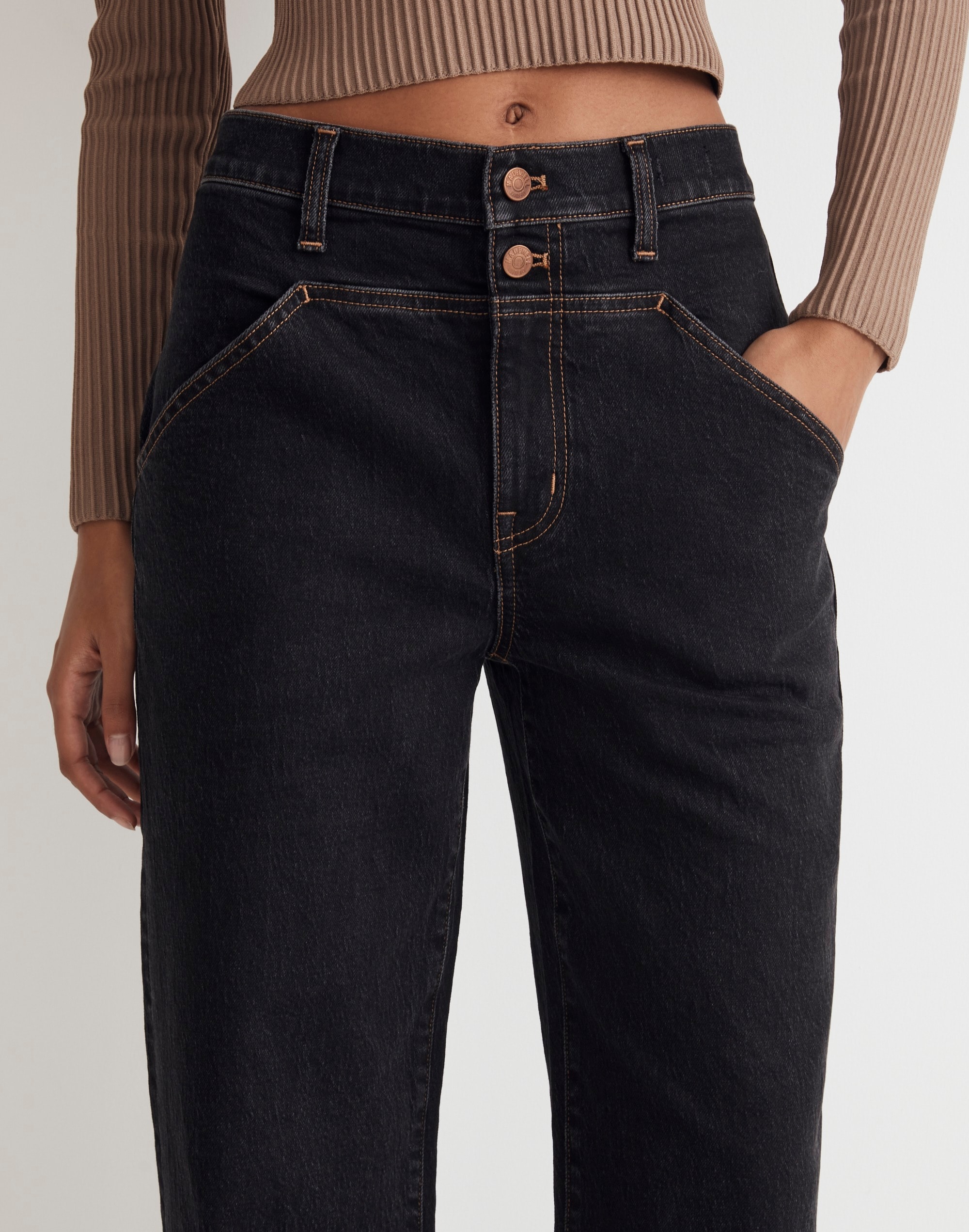 The Perfect Vintage Wide-Leg Jean in Bryers Wash: Yoke Edition