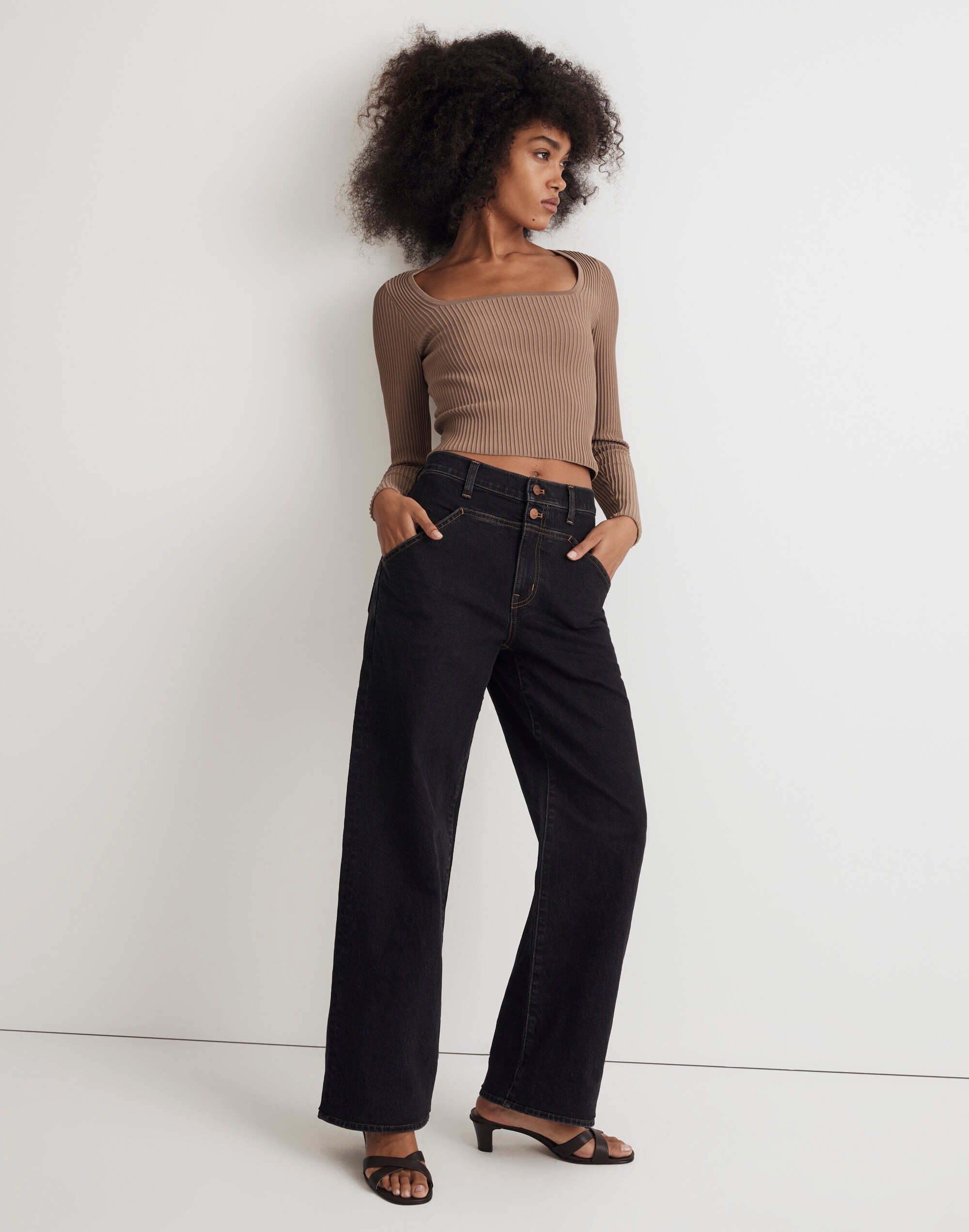 The Perfect Vintage Wide-Leg Jean in Bryers Wash: Yoke Edition
