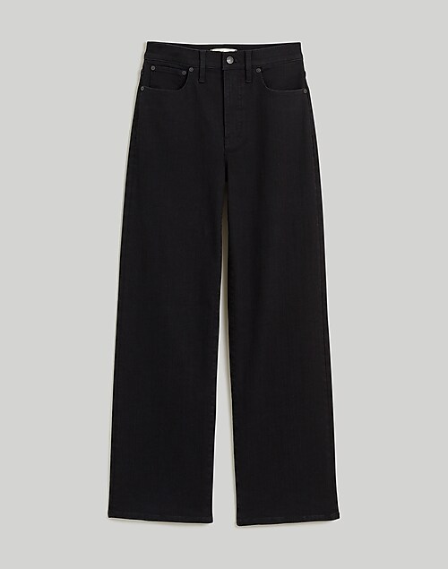 The Perfect Vintage Wide-Leg Jean in Black Rinse Wash