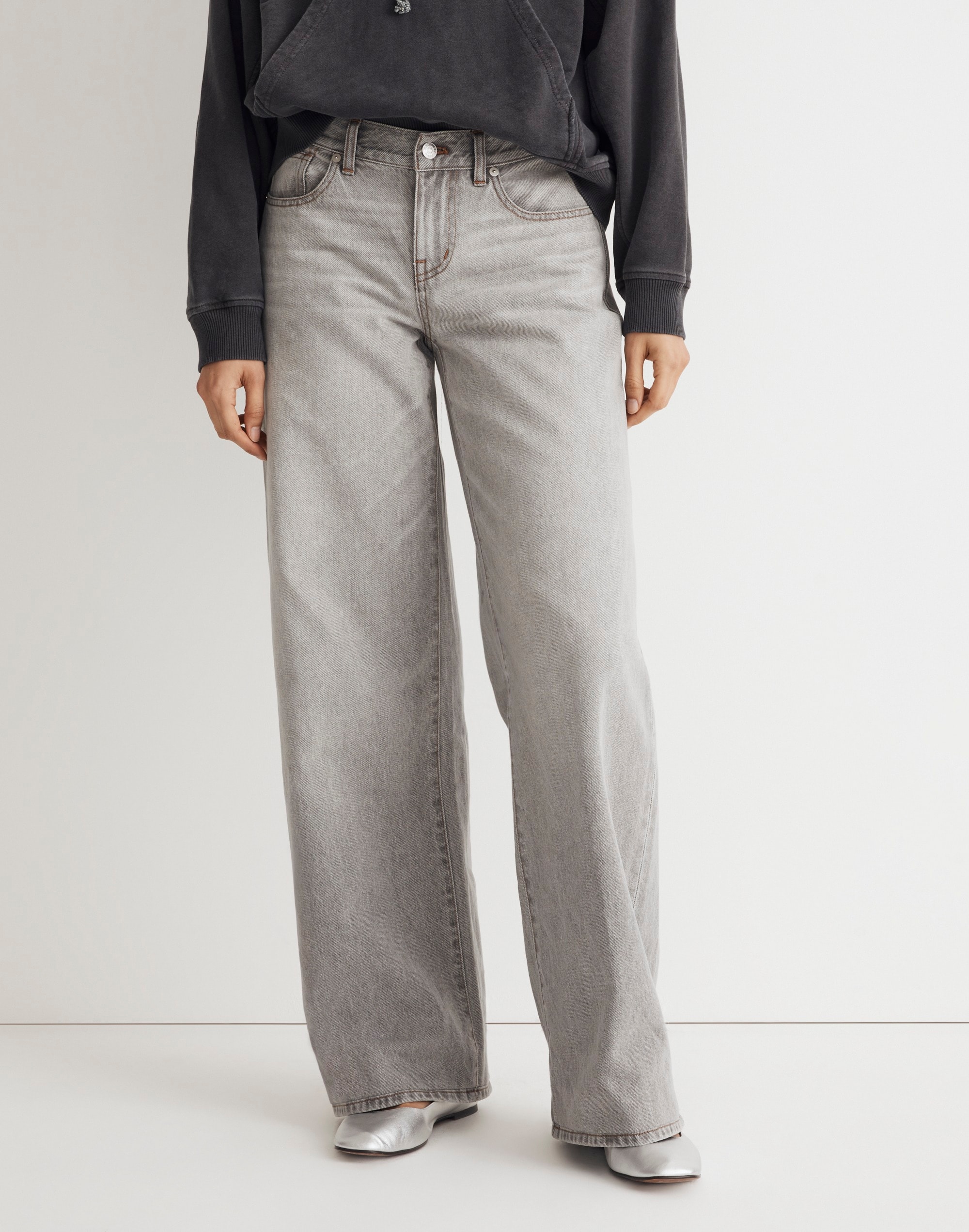 Low-Rise Superwide-Leg Jeans