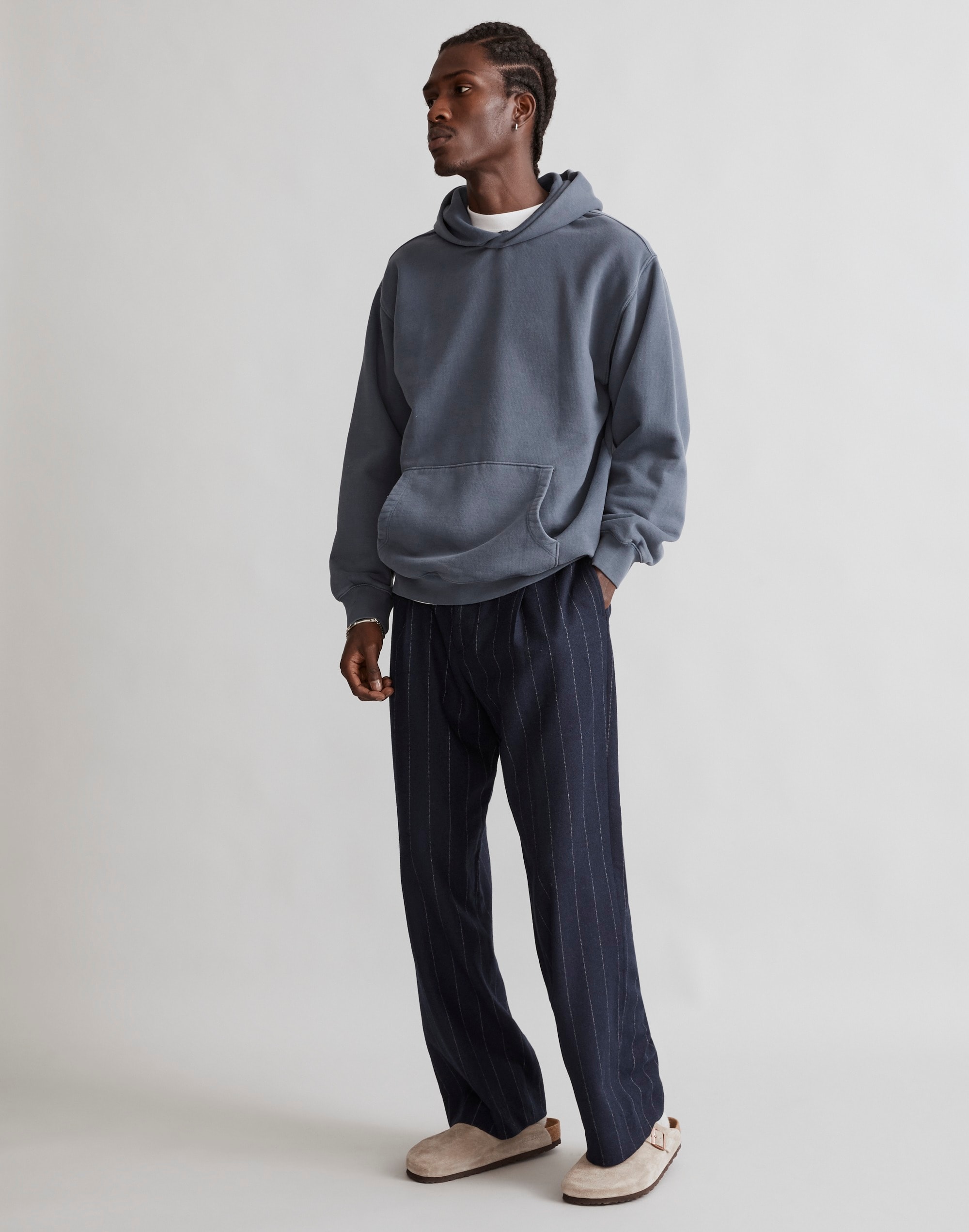 The Roebling Pleated Trousers in Italian Fabric