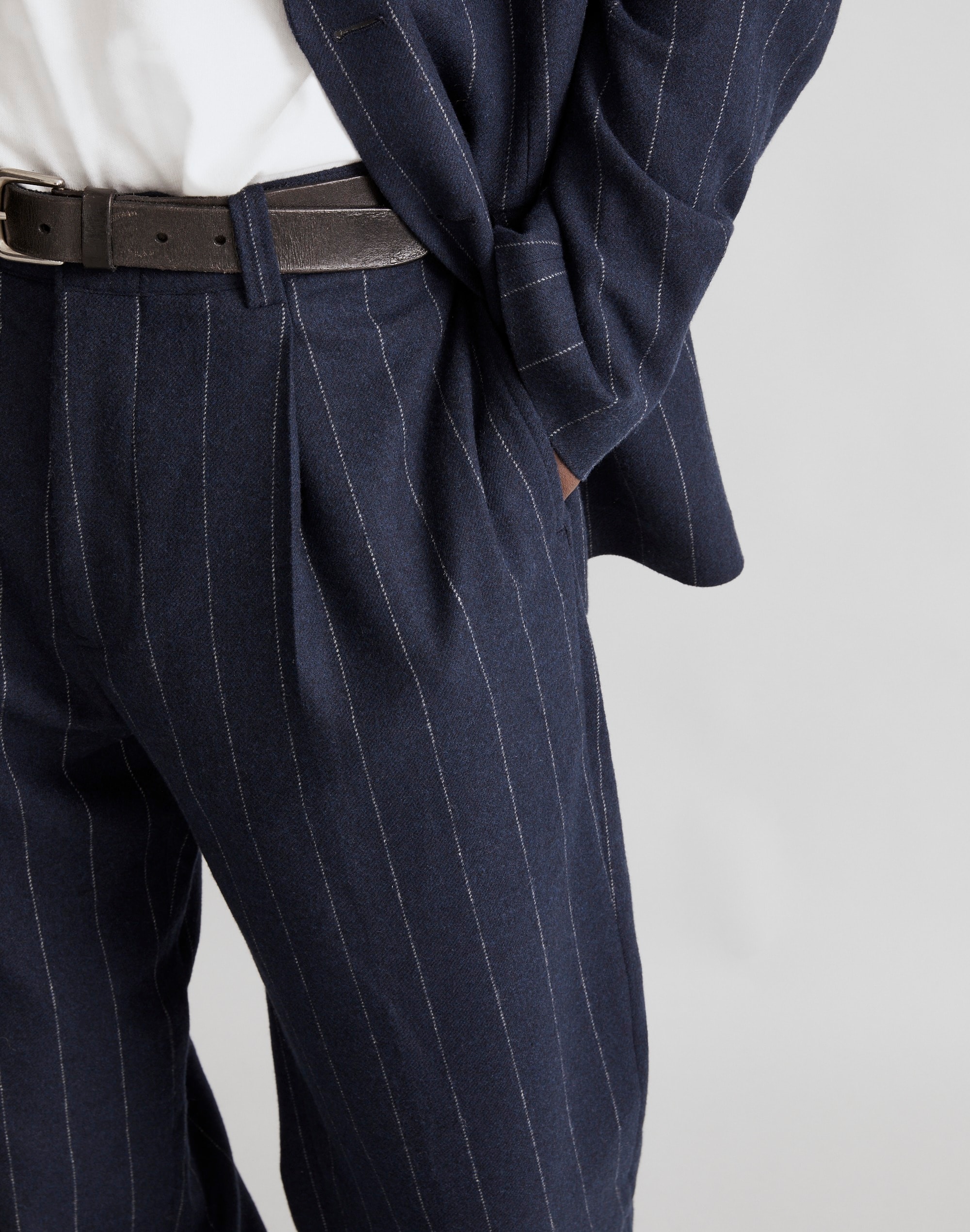 The Roebling Pleated Trousers in Italian Fabric