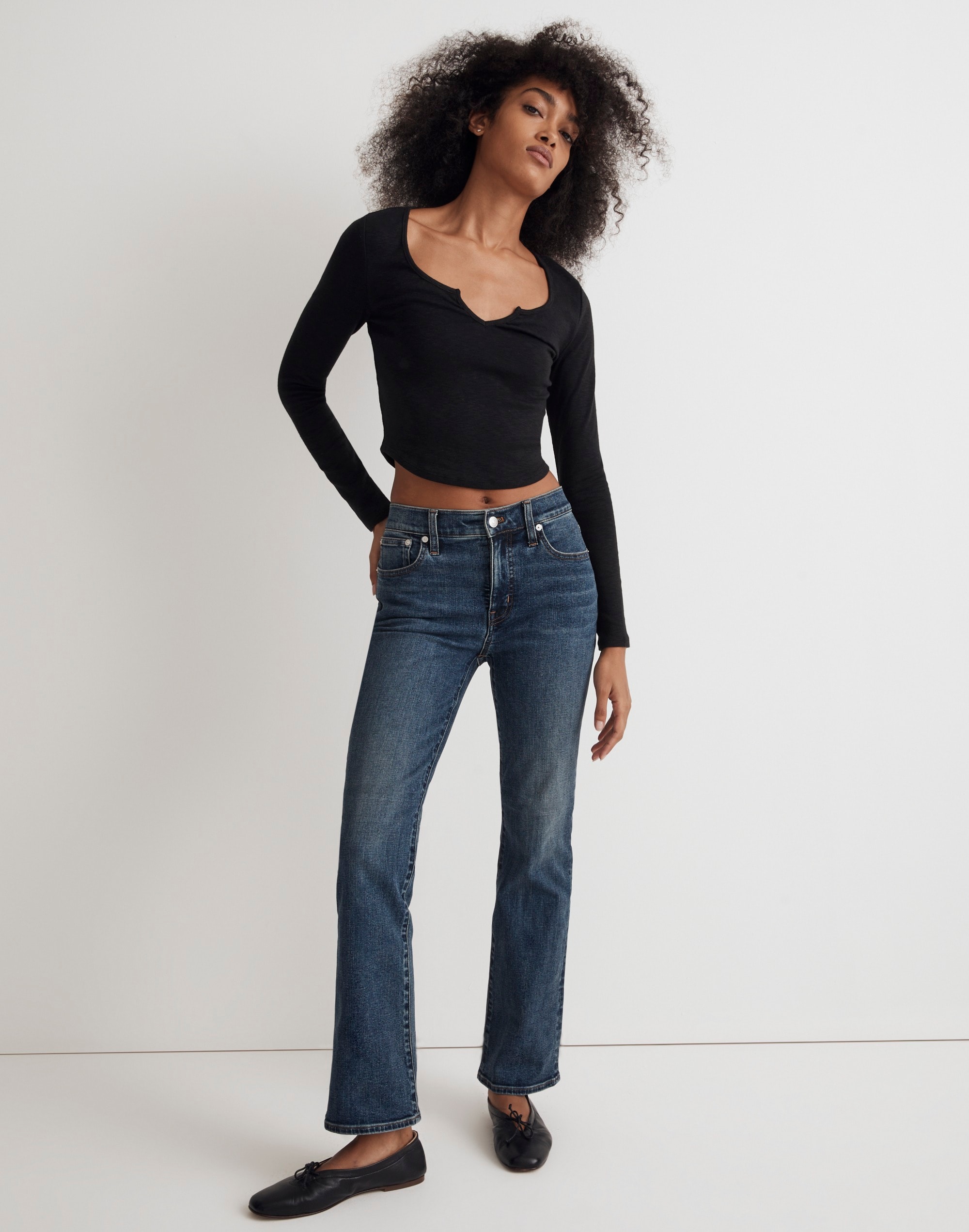 Tall Kick Out Crop Jeans in Arlen Wash