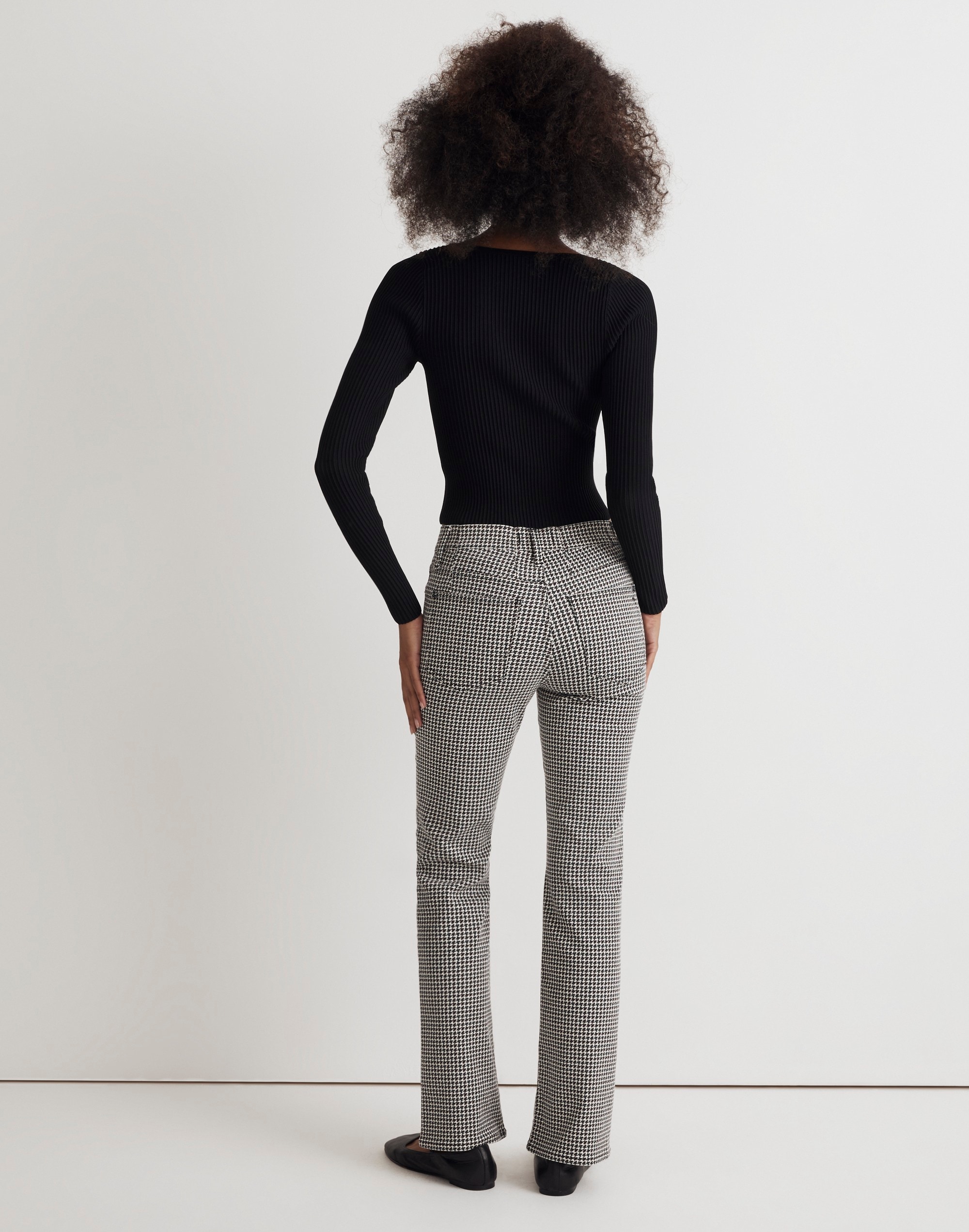 Kick Out Crop Jeans in Houndstooth Check