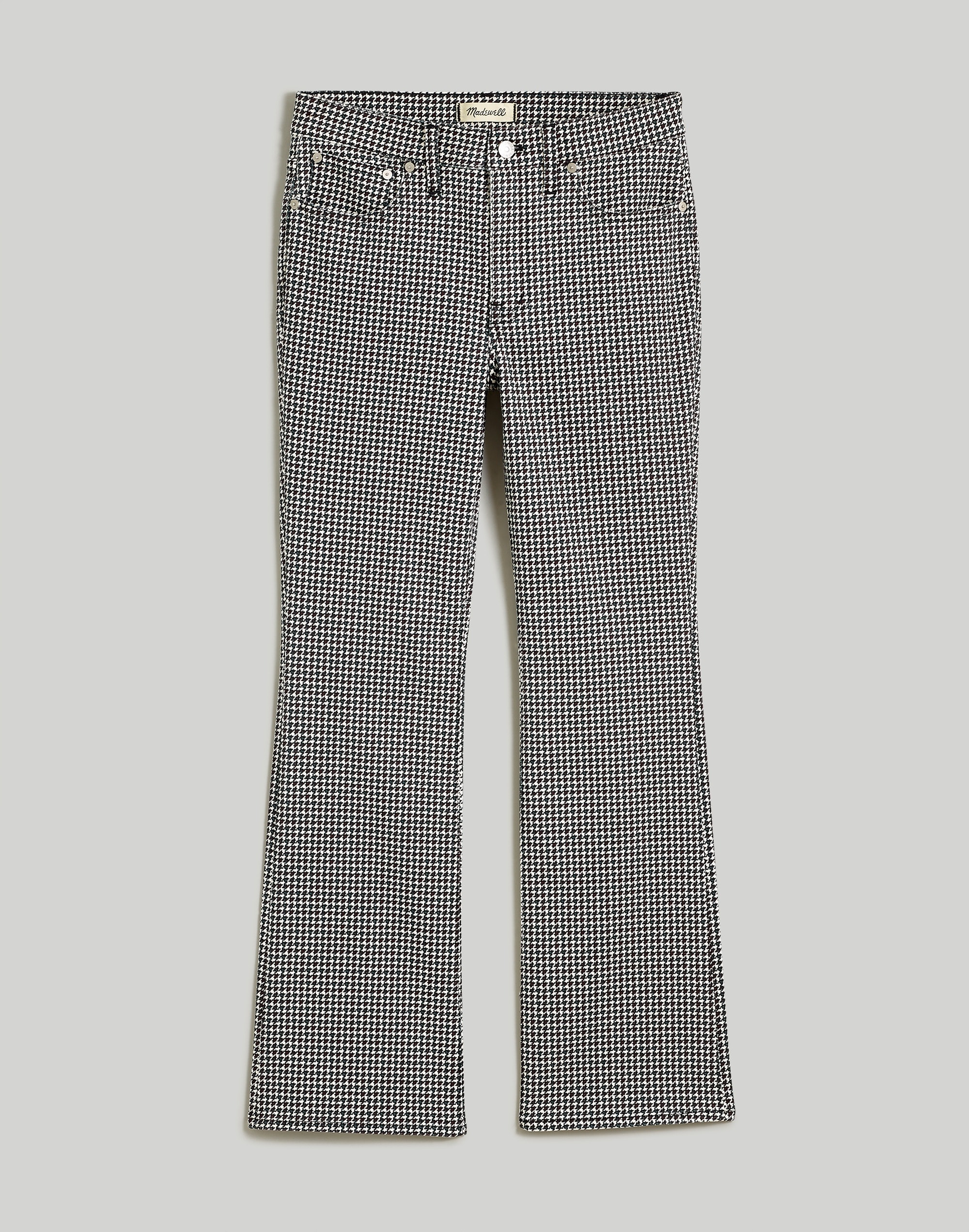 Kick Out Crop Jeans in Houndstooth Check