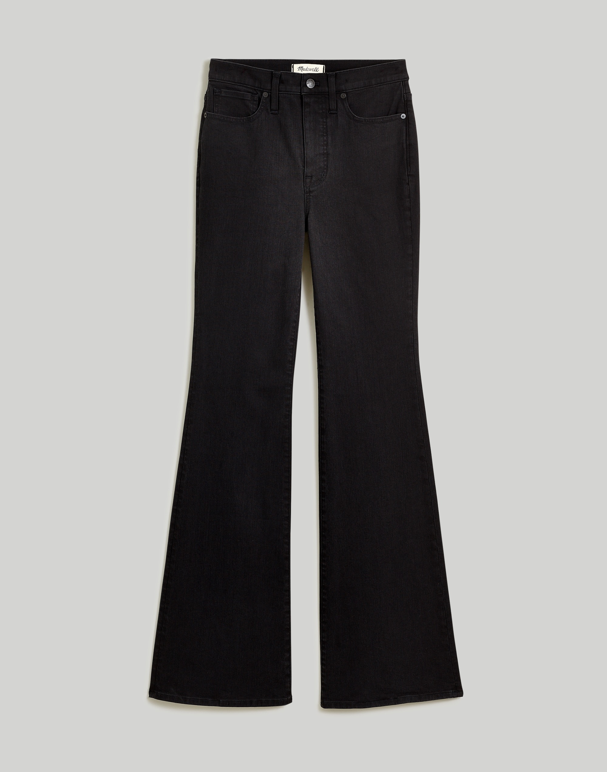 Petite Skinny Flare Jeans in Black Frost Wash