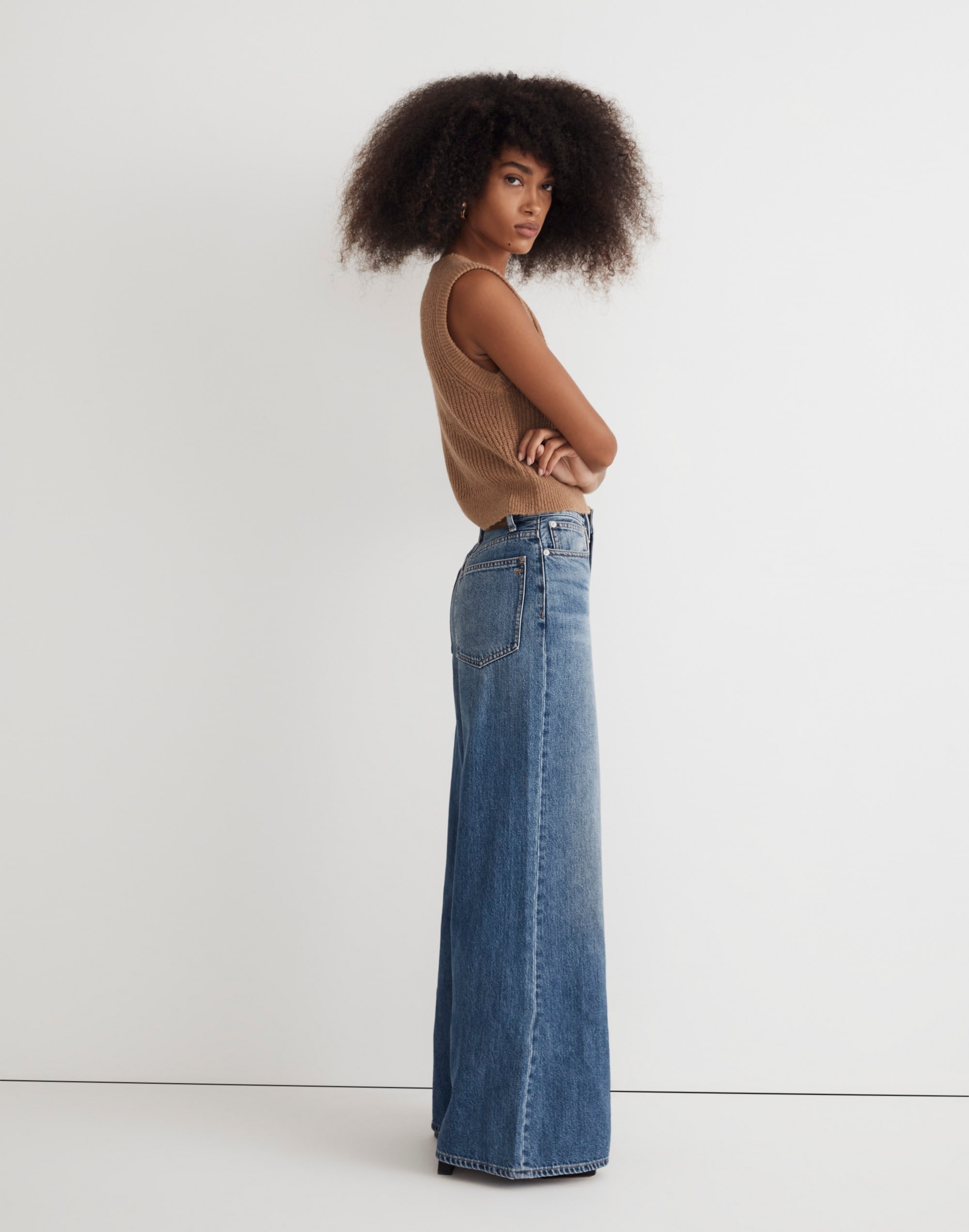 Extrawide-Leg Jeans in Montauk Wash