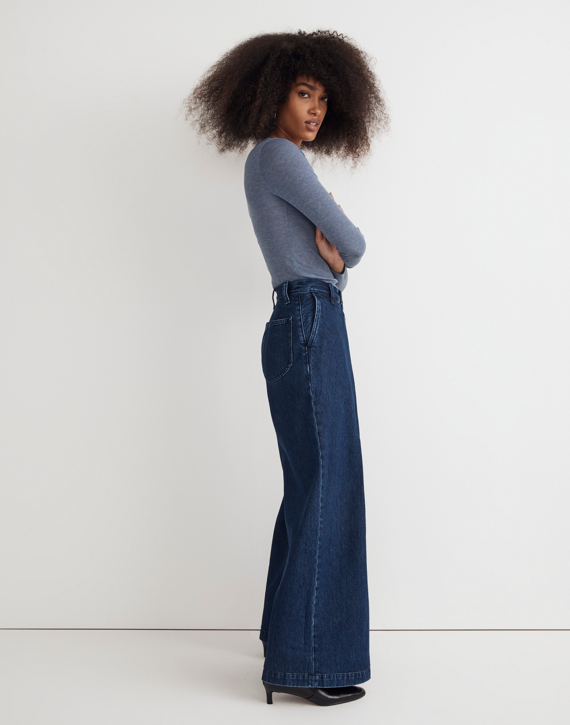 Extrawide-Leg Trouser Jeans in Poyner Wash