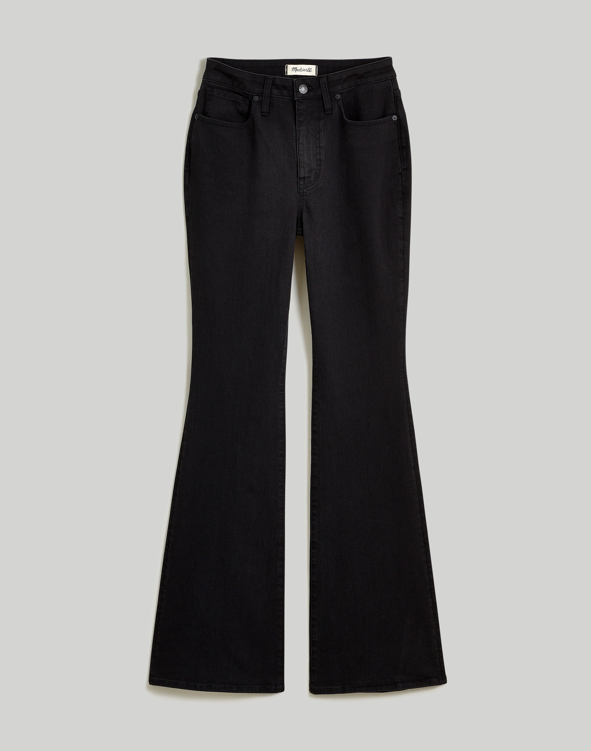 Curvy Skinny Flare Jeans in Black Frost Wash