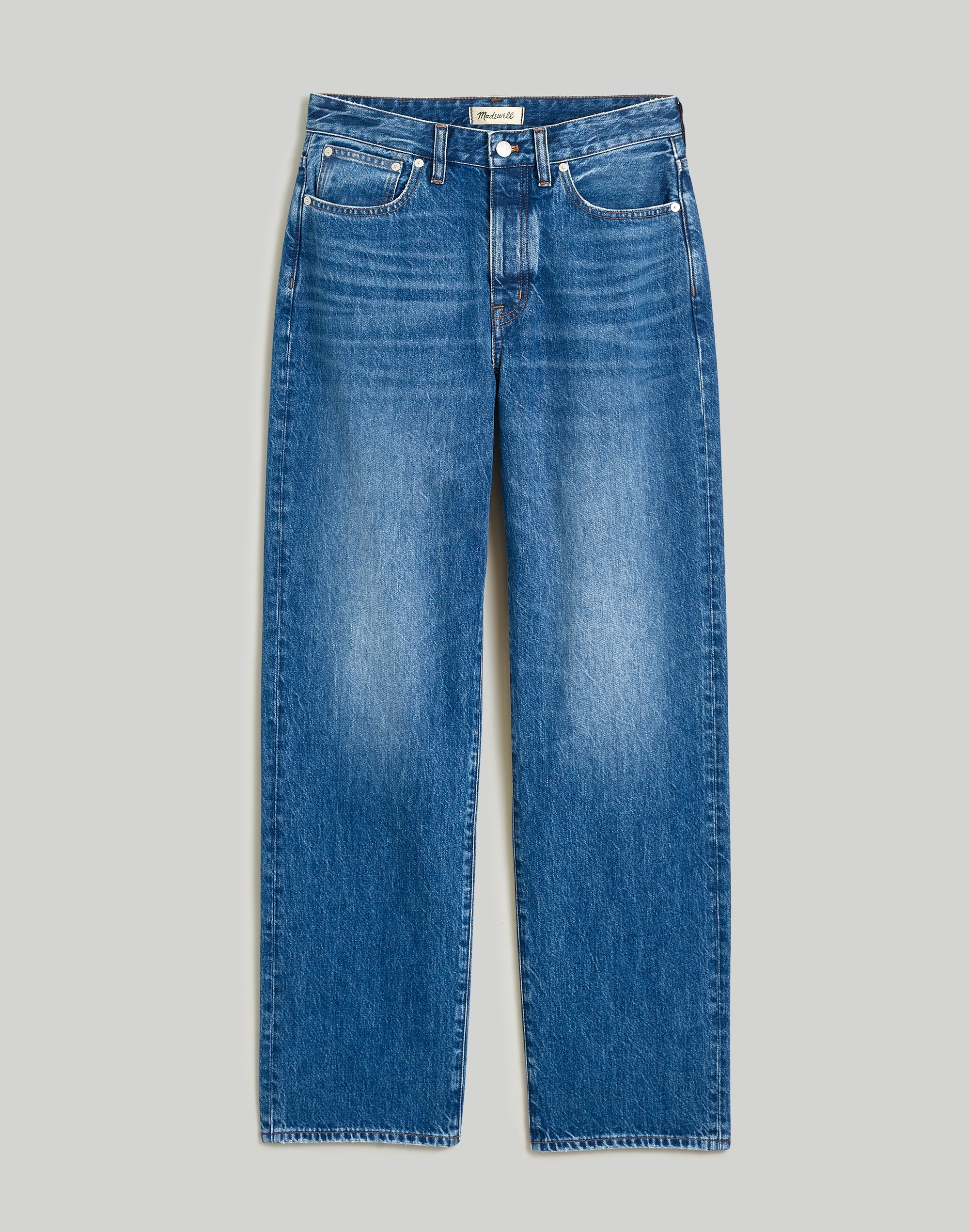 Curvy Low-Slung Straight Jeans in Palmina Wash: Airy Denim Edition