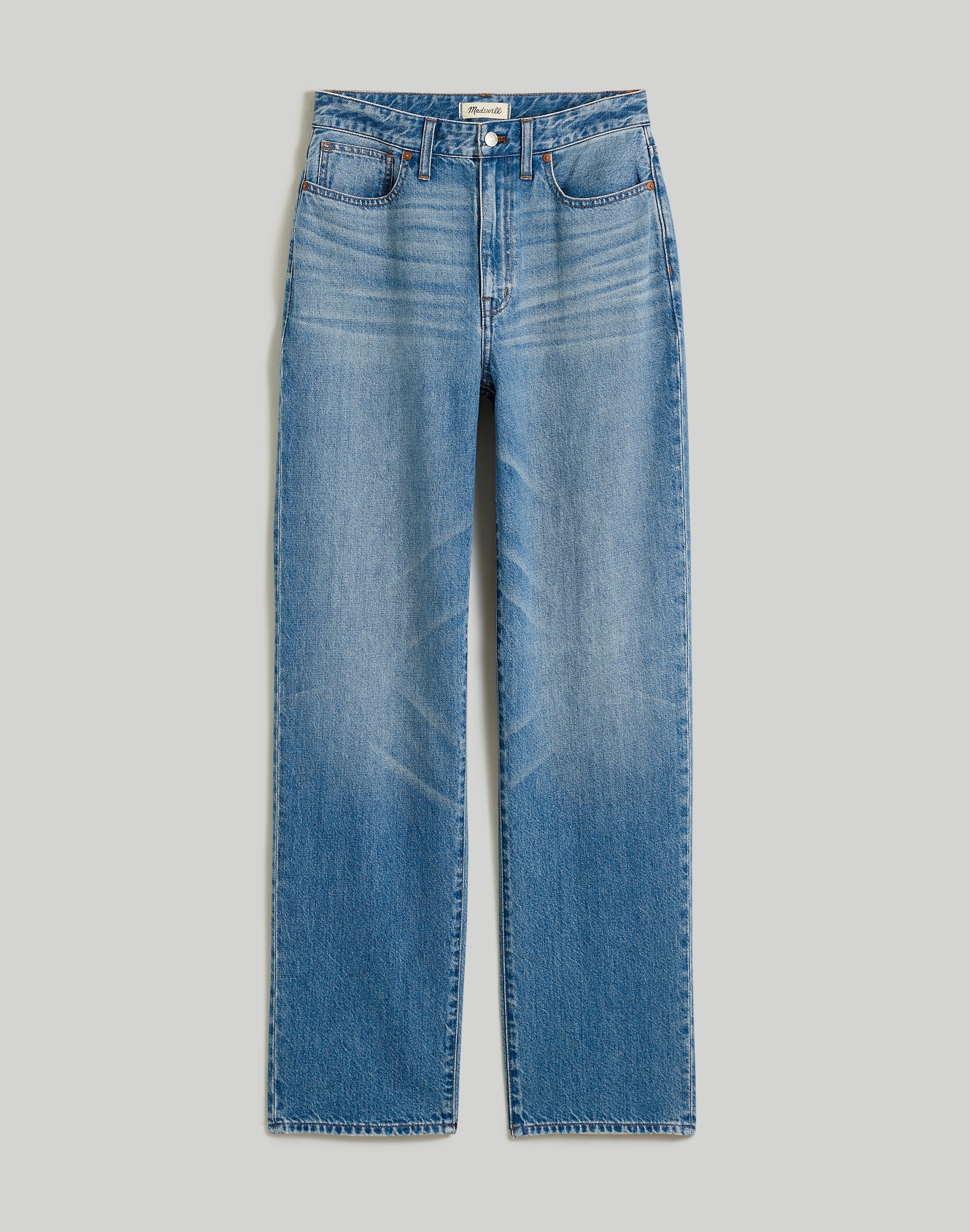 Curvy Baggy Straight Jeans in Letica Wash