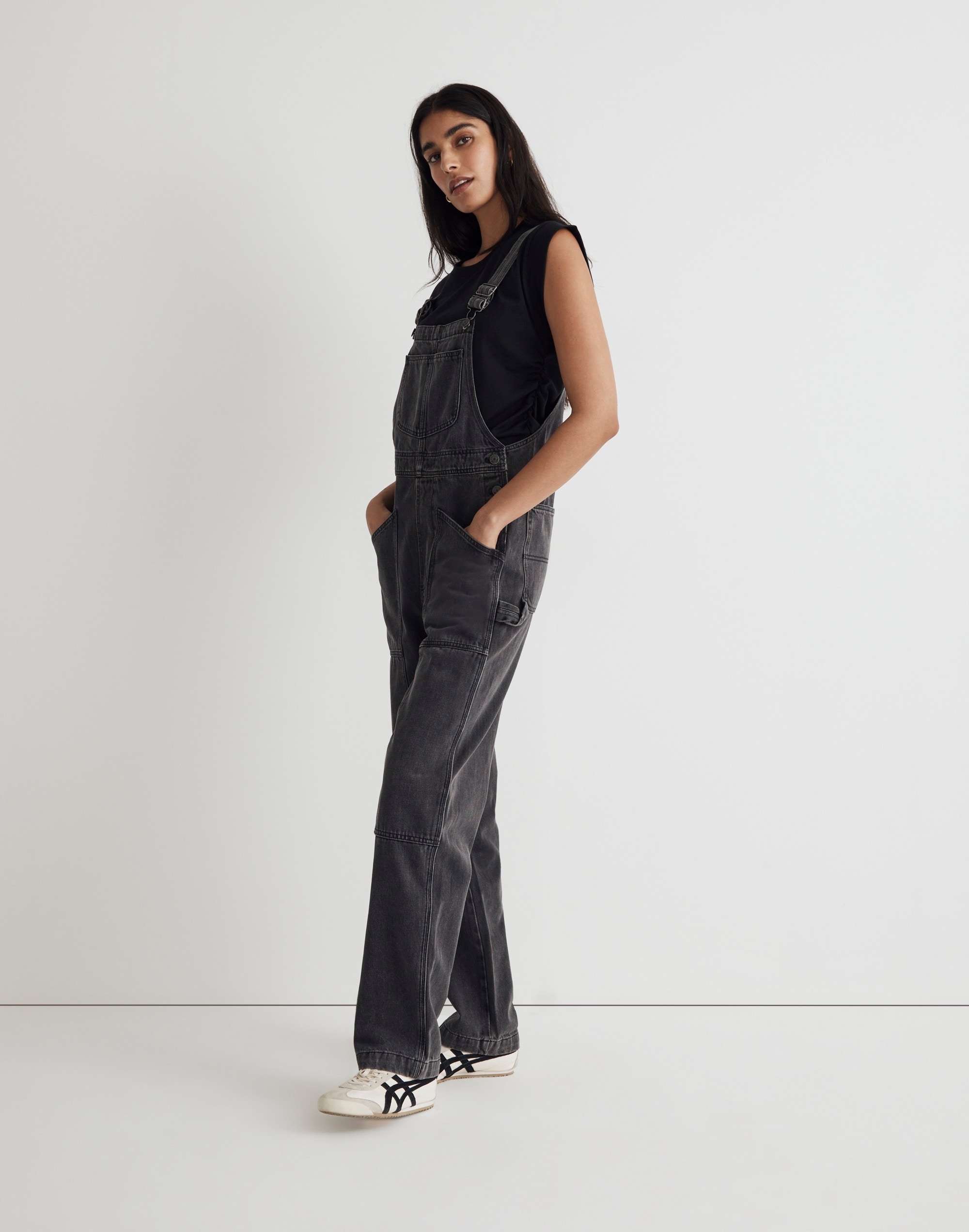 Denim Oversized Carpenter Overalls in Hartwell Wash