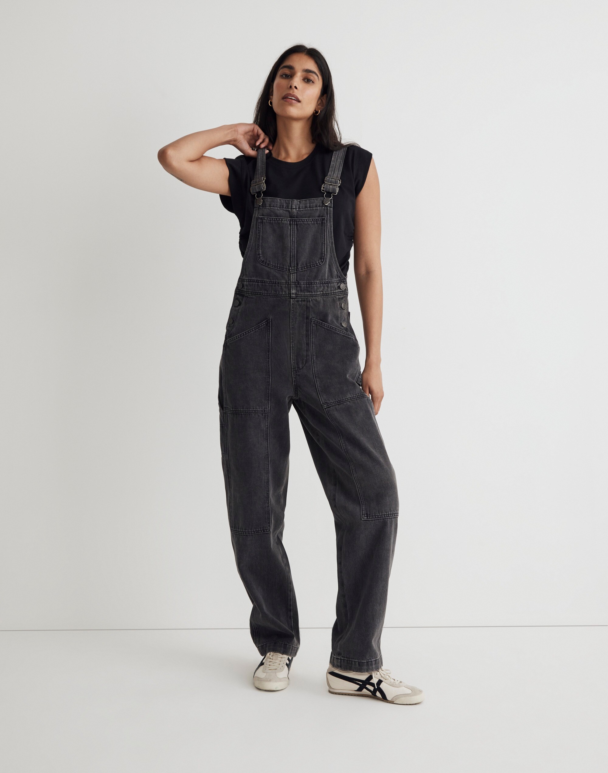 Denim Oversized Carpenter Overalls in Hartwell Wash