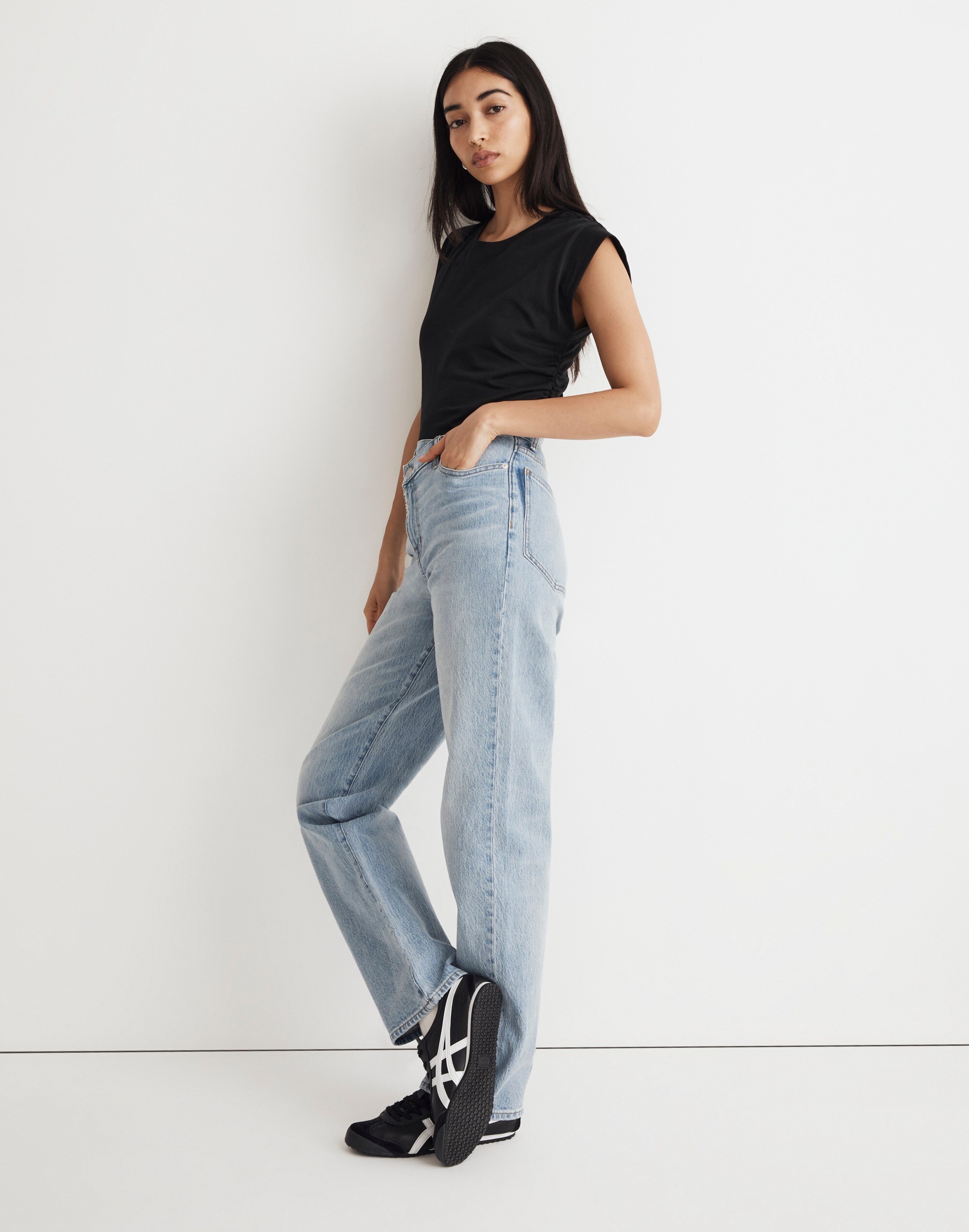 Madewell x Molly Dickson Crossover Baggy Straight Jeans Alternate Image 3