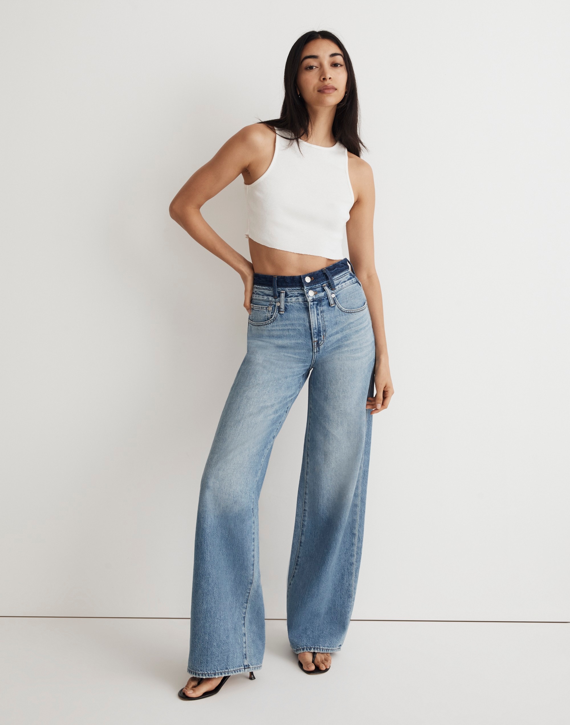 Madewell x Molly Dickson Double-Waistband Straight Jeans Alternate Image 1