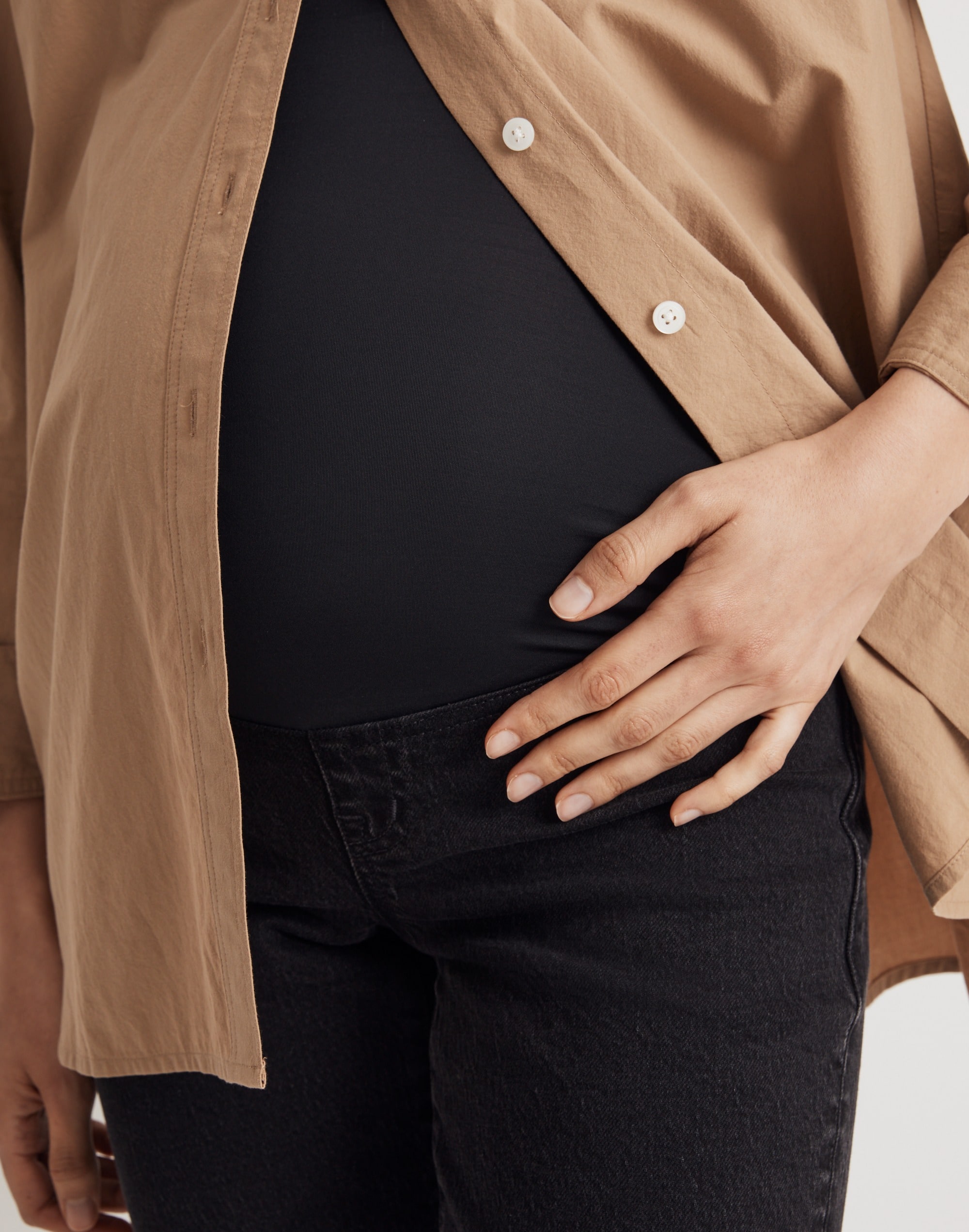 The Maternity Over-The-Belly '90s Straight Jean Belmere Wash