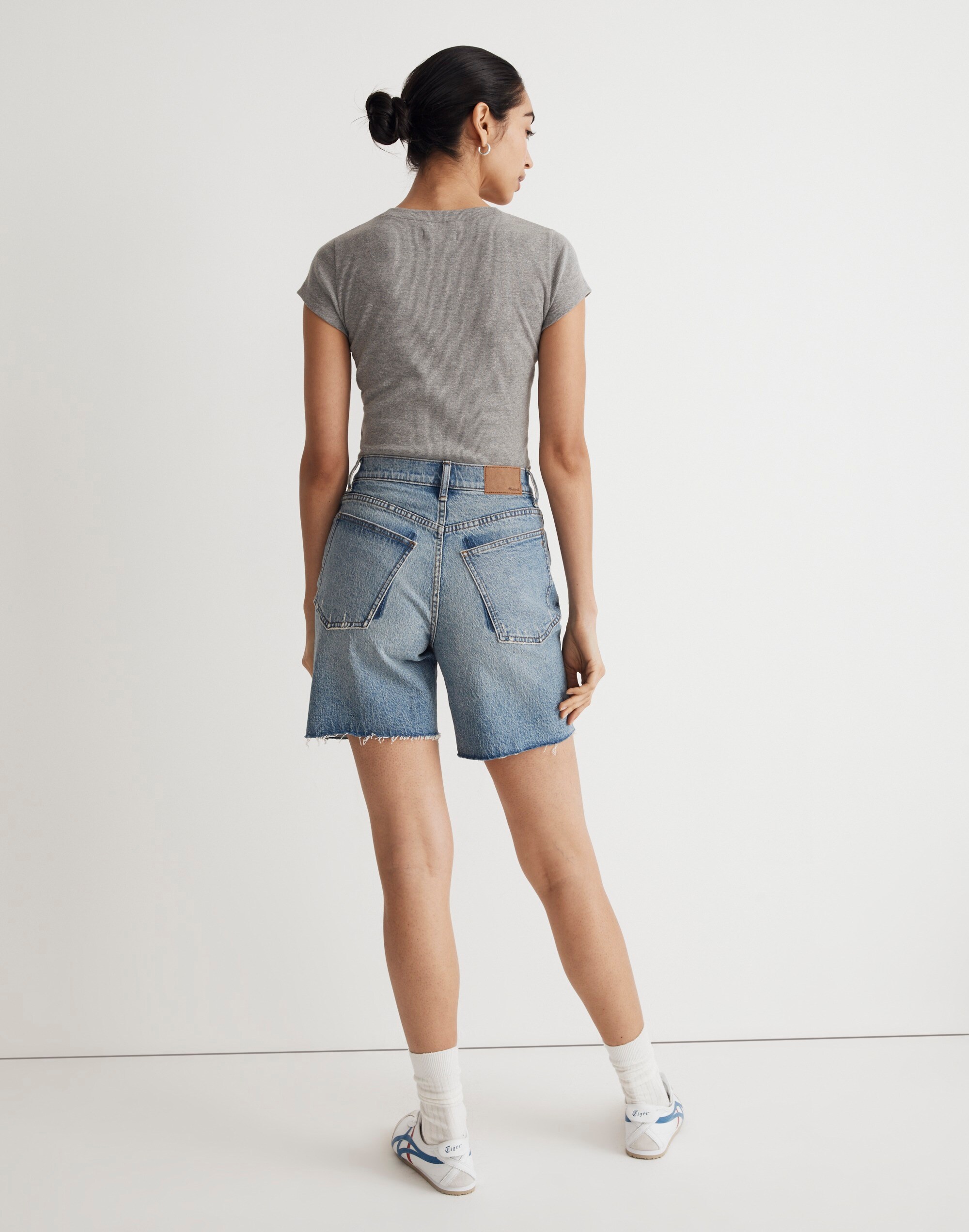 Madewell x Molly Dickson Crossover Baggy Jean Shorts