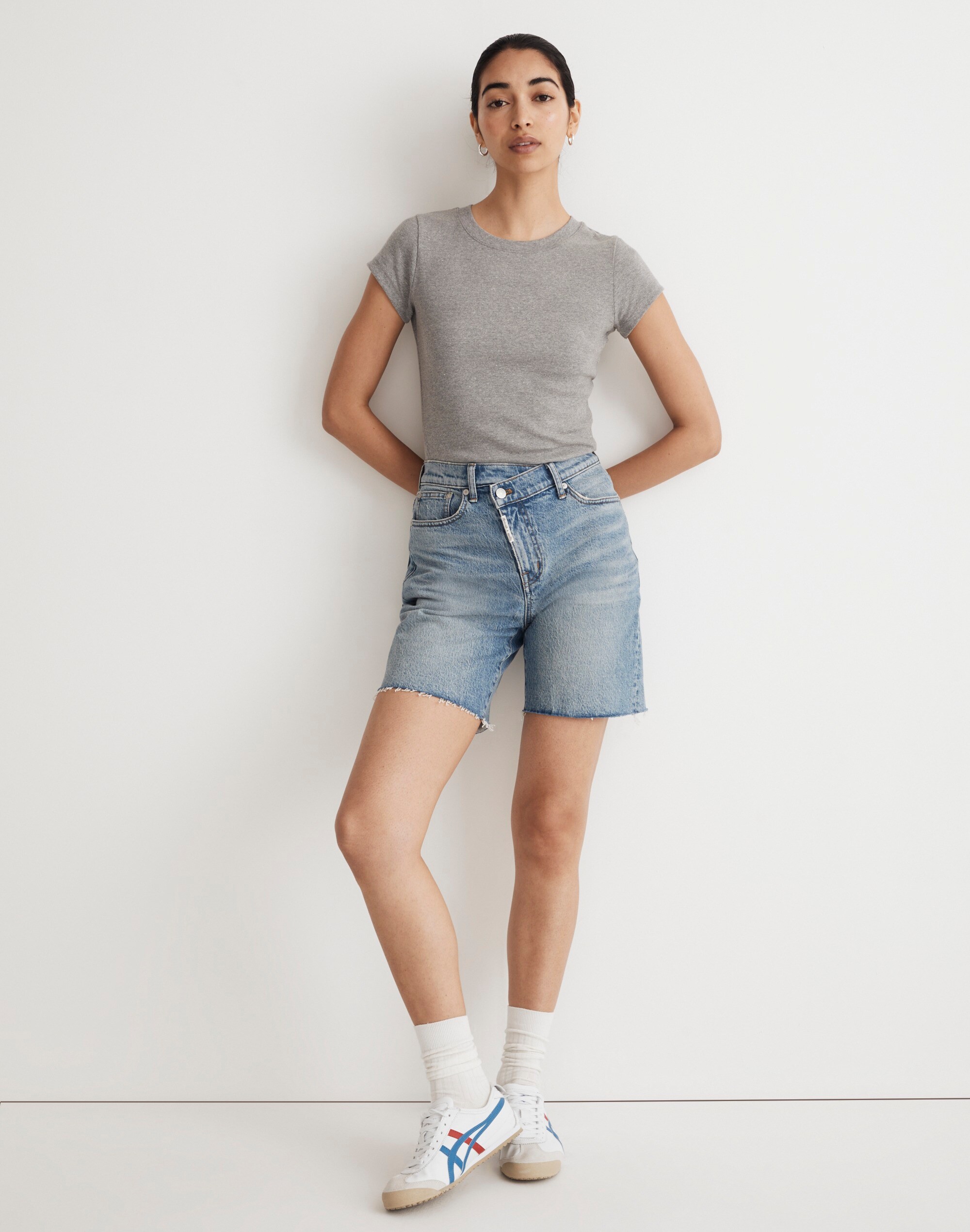 Madewell x Molly Dickson Crossover Baggy Jean Shorts