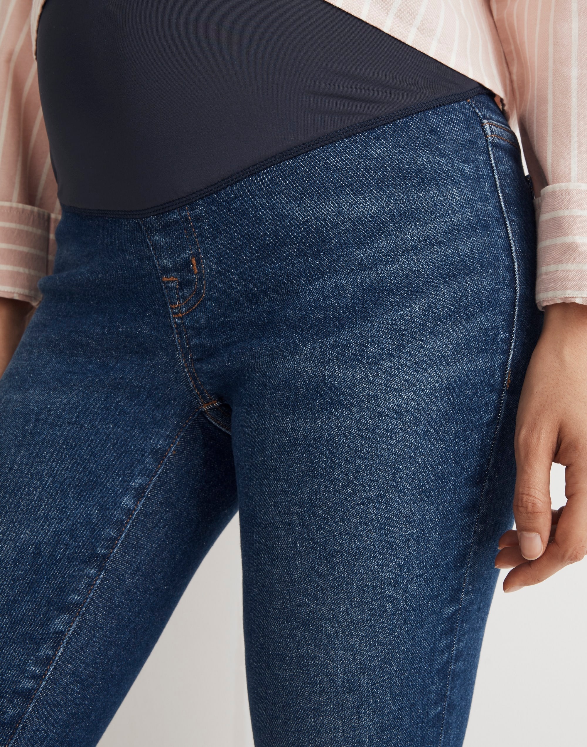Maternity Over-The-Belly High-Rise Skinny Jeans Smithley Wash