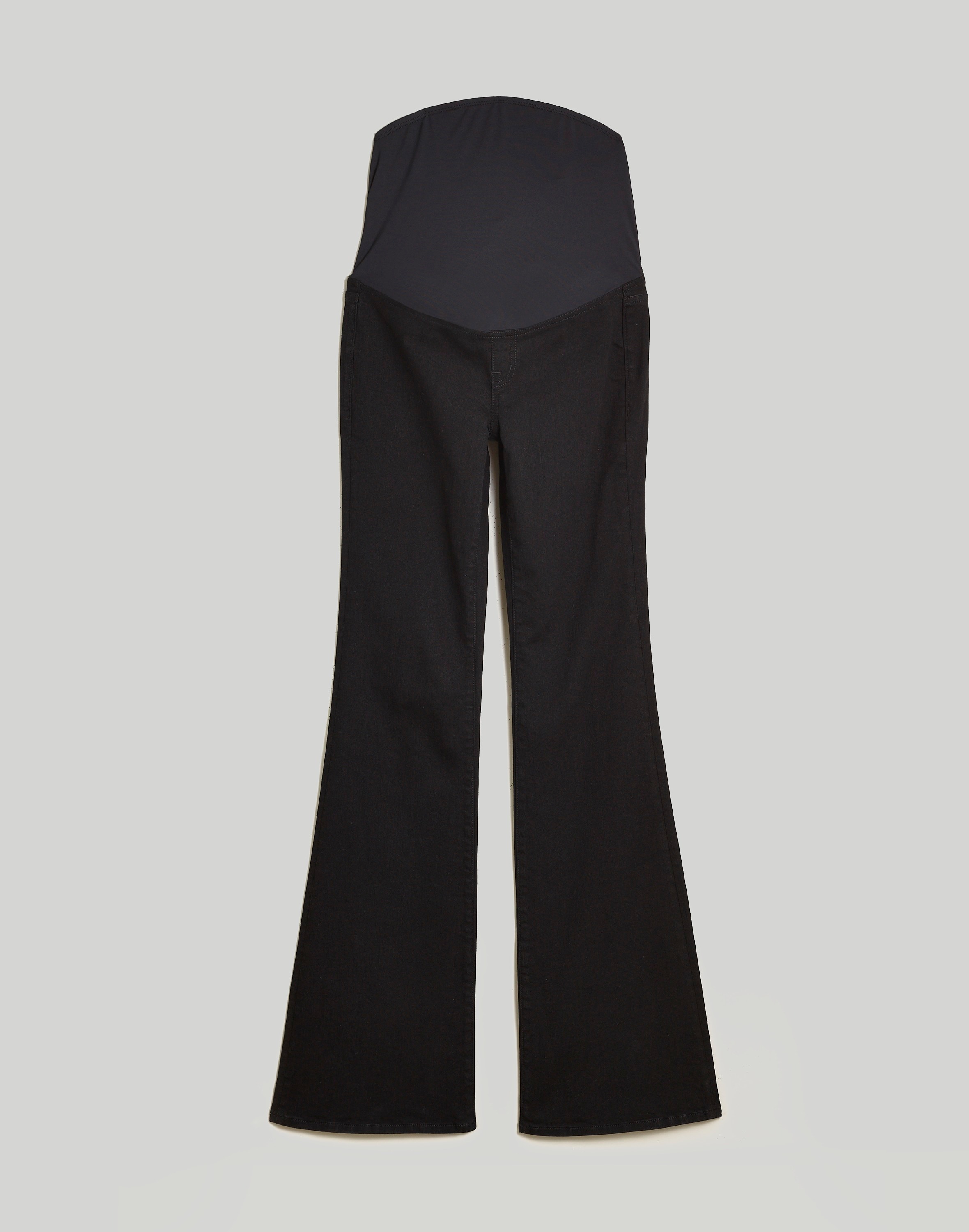 Maternity Over-The-Belly Skinny Flare Jeans in Black Frost Wash