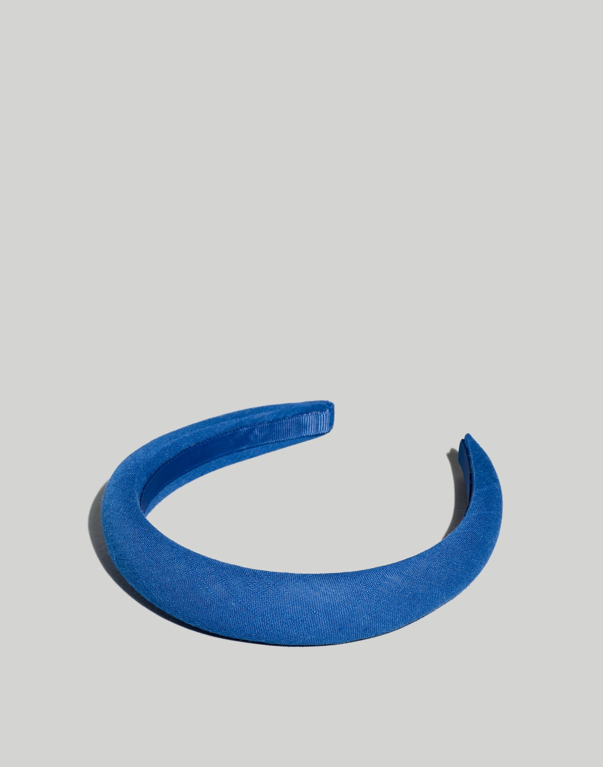 Mw Puffy Linen Headband In Blue