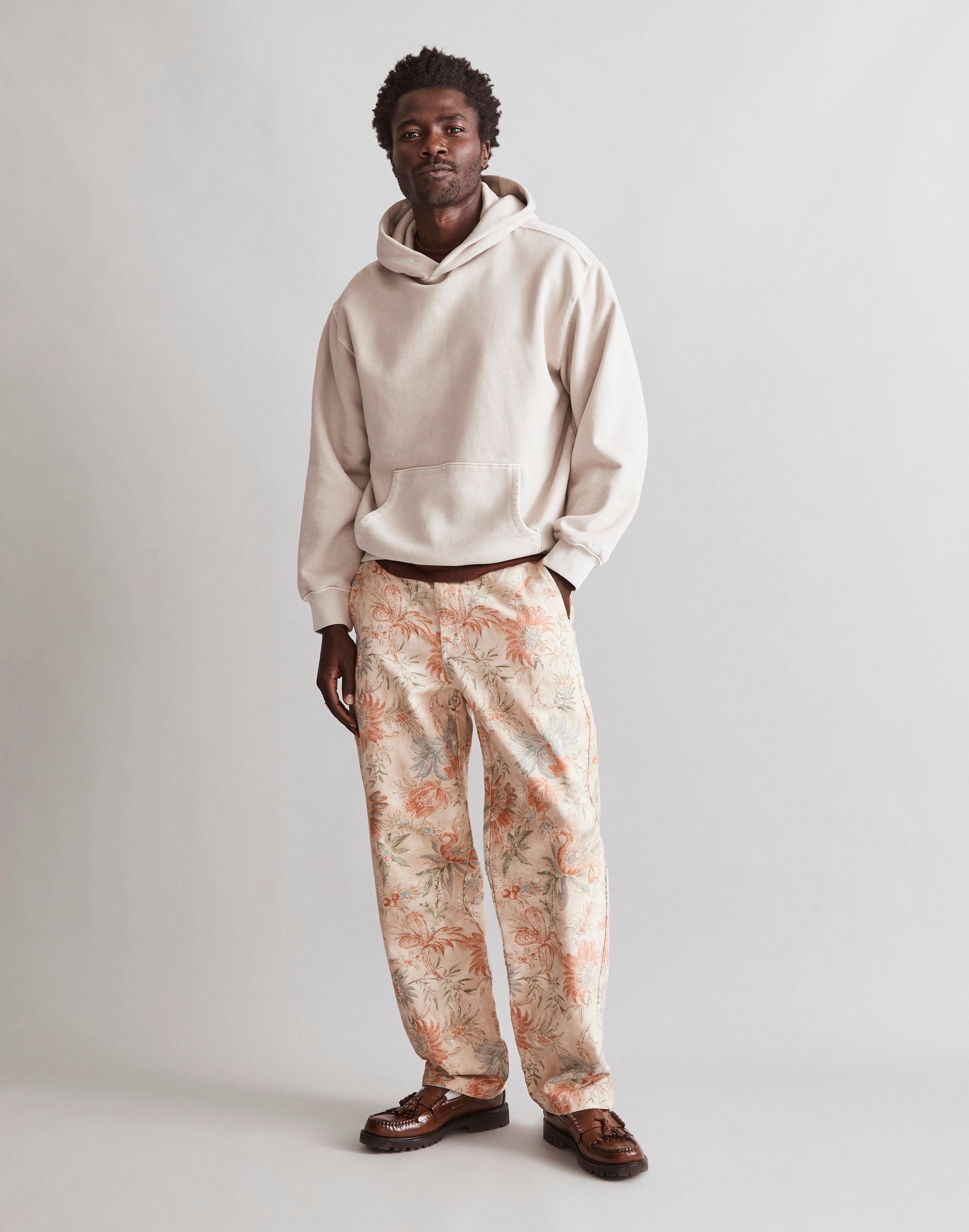 Canvas Vintage Straight Pants in Floral