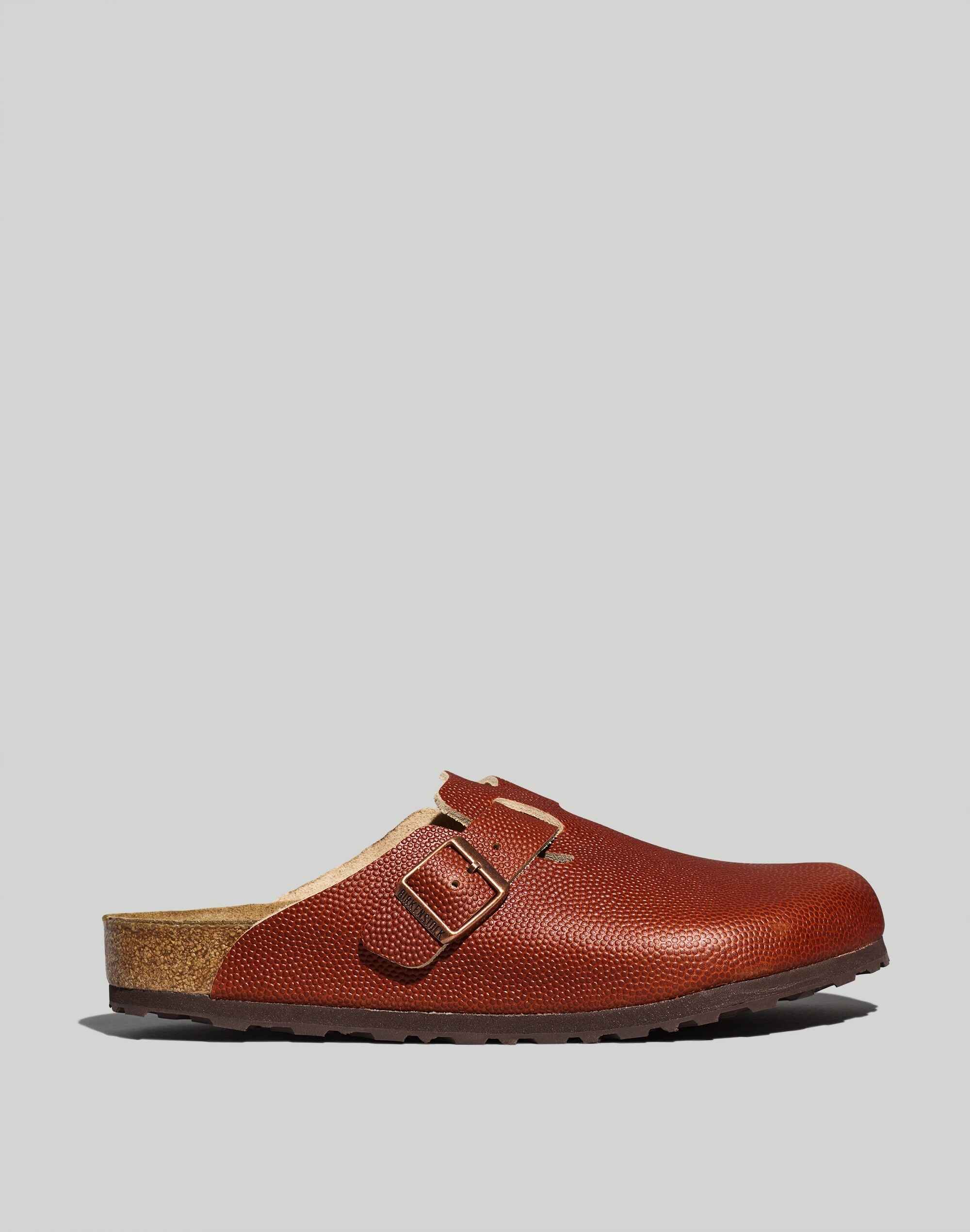 Birkenstock&reg; Boston Textured Leather Soft Footbed Clogs