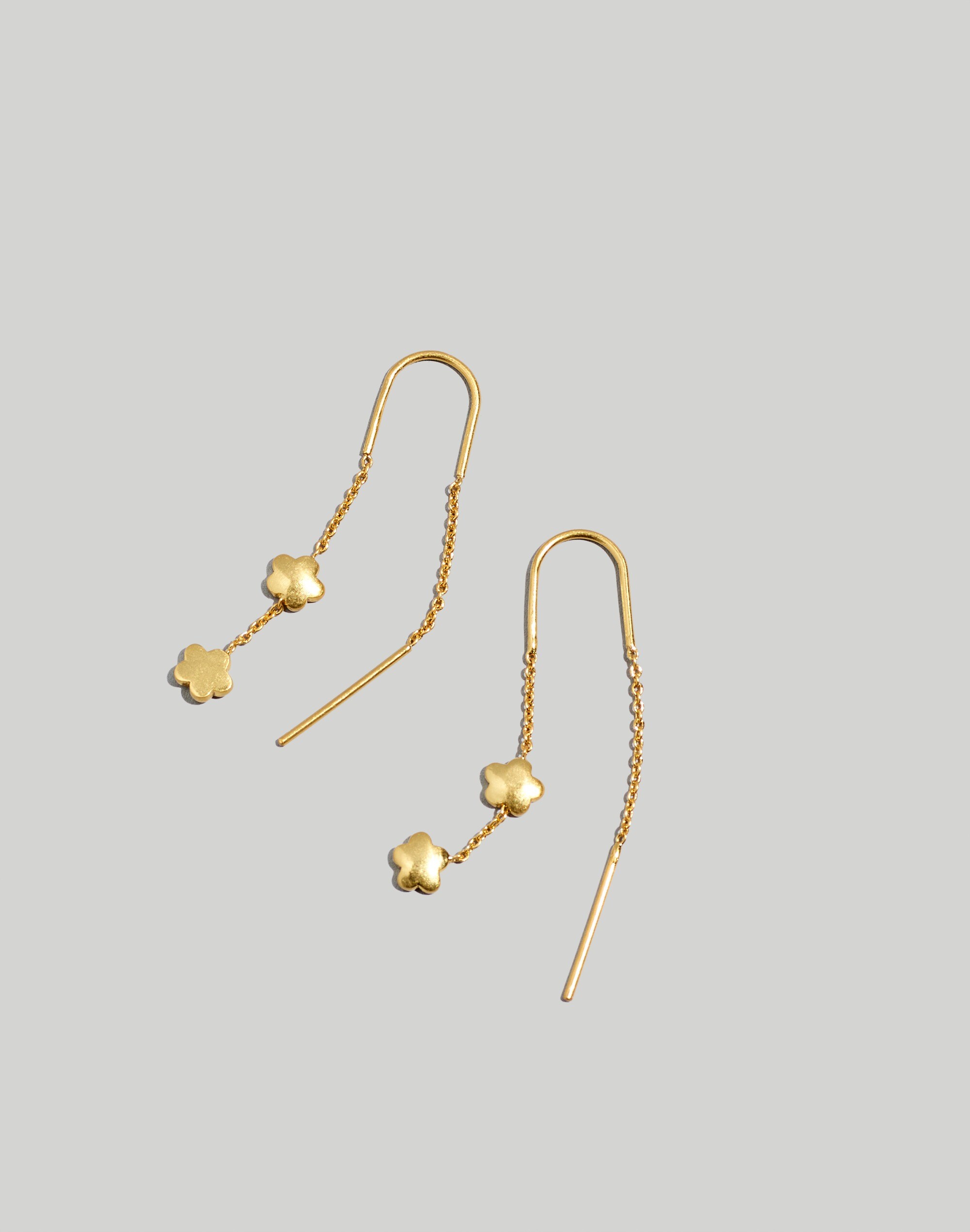 Puffy Charm Threader Earrings