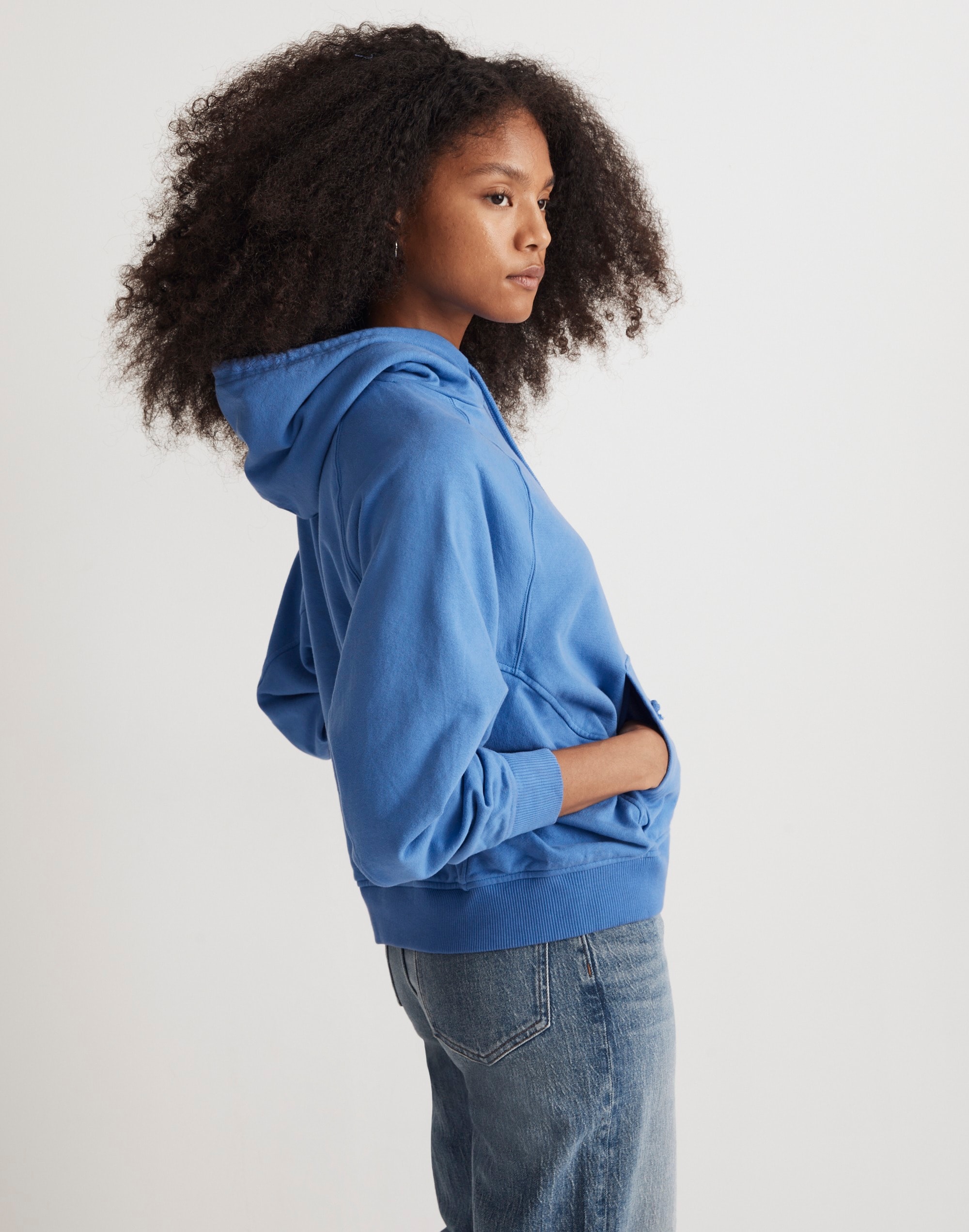 Terry Relaxed Raglan-Sleeve Sweatshirt