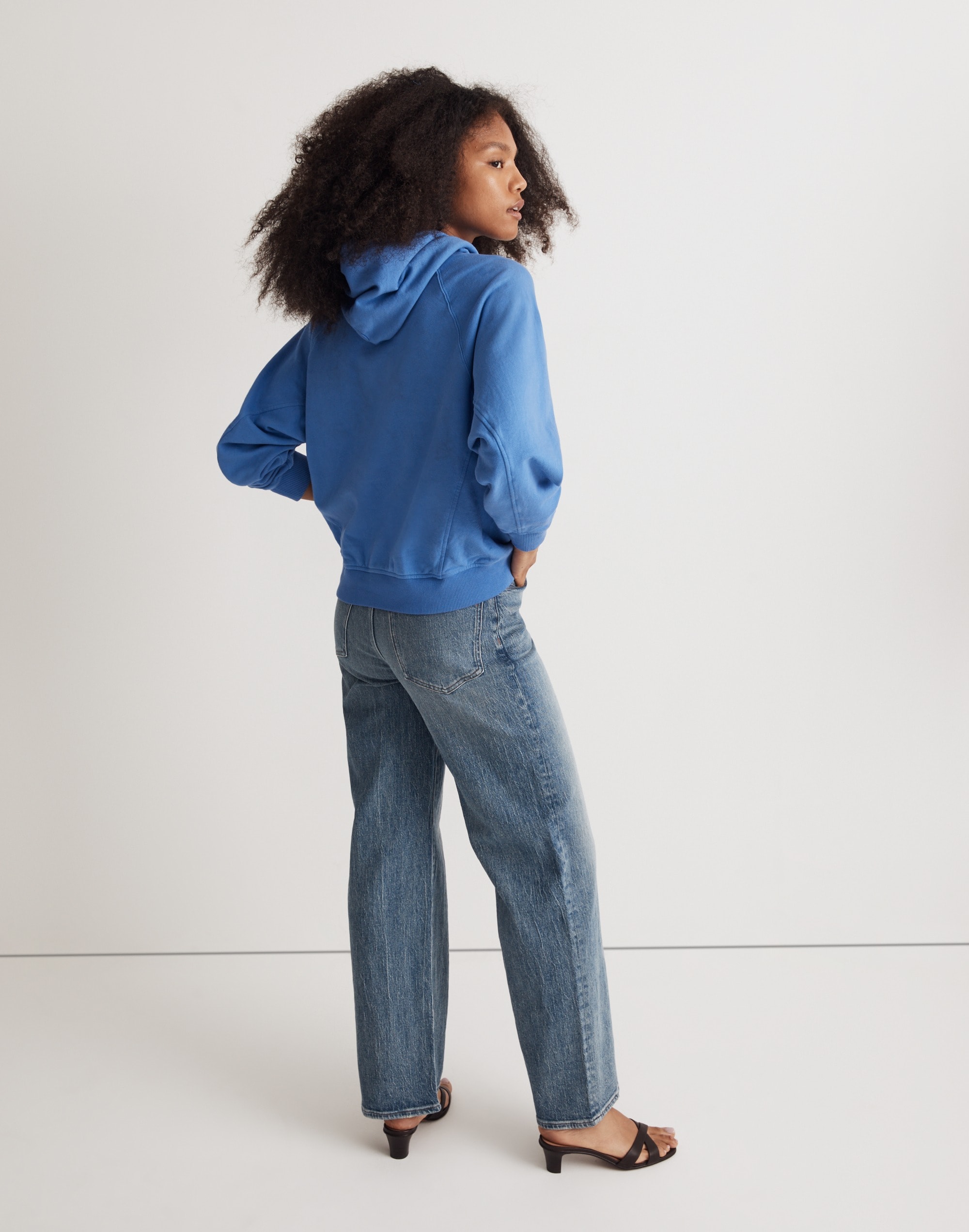 Terry Relaxed Raglan-Sleeve Sweatshirt