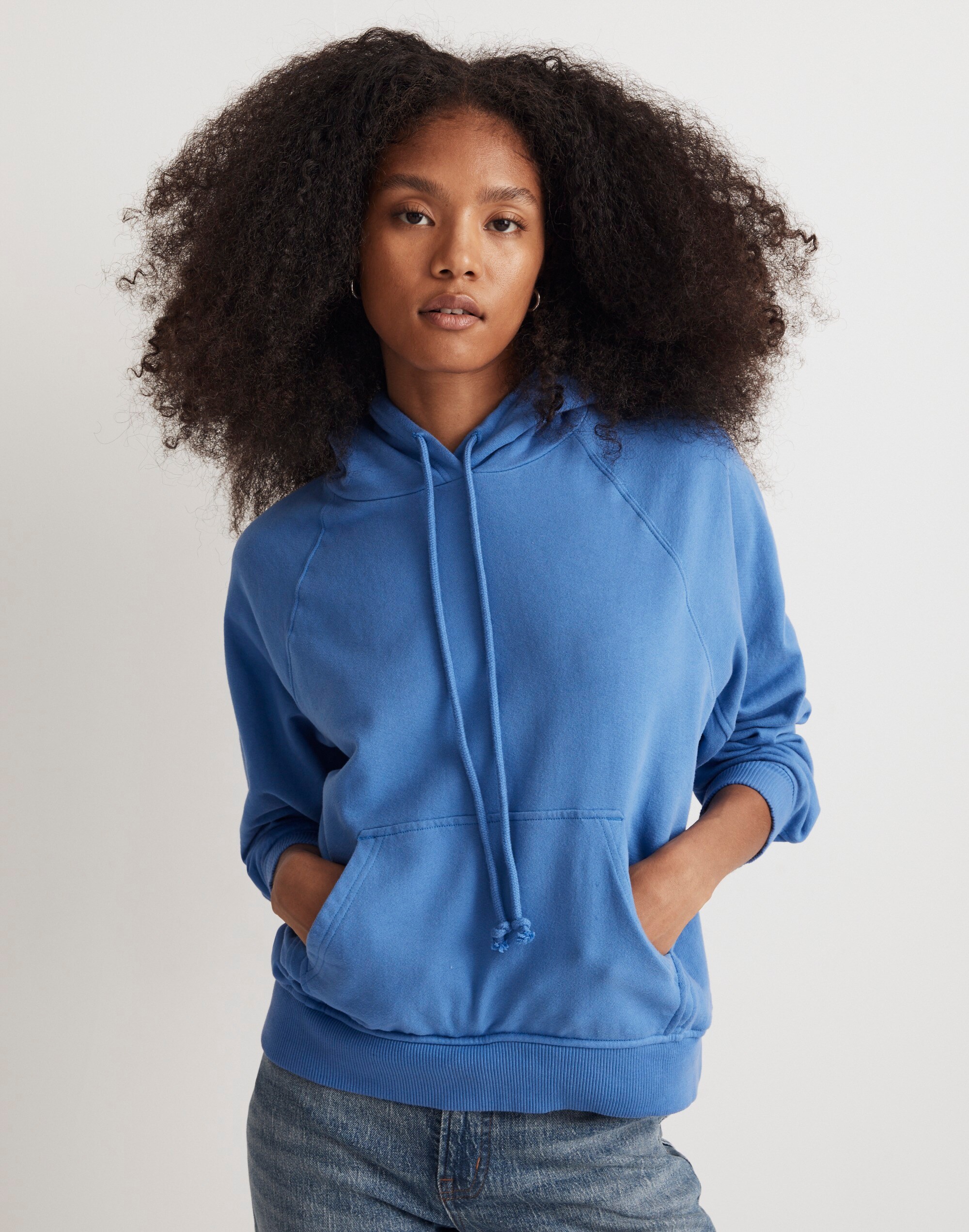 Terry Relaxed Raglan-Sleeve Sweatshirt