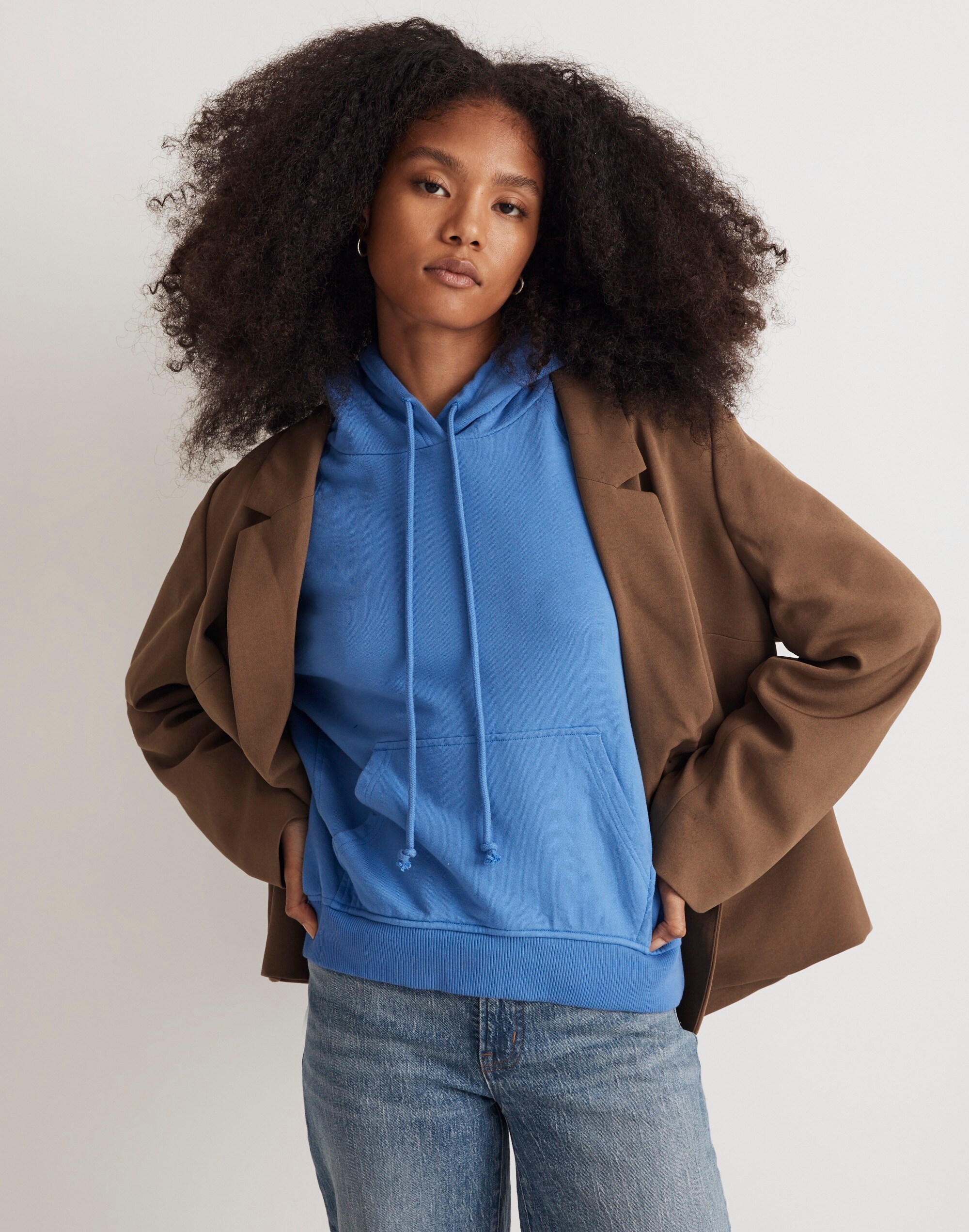 Terry Relaxed Raglan-Sleeve Sweatshirt