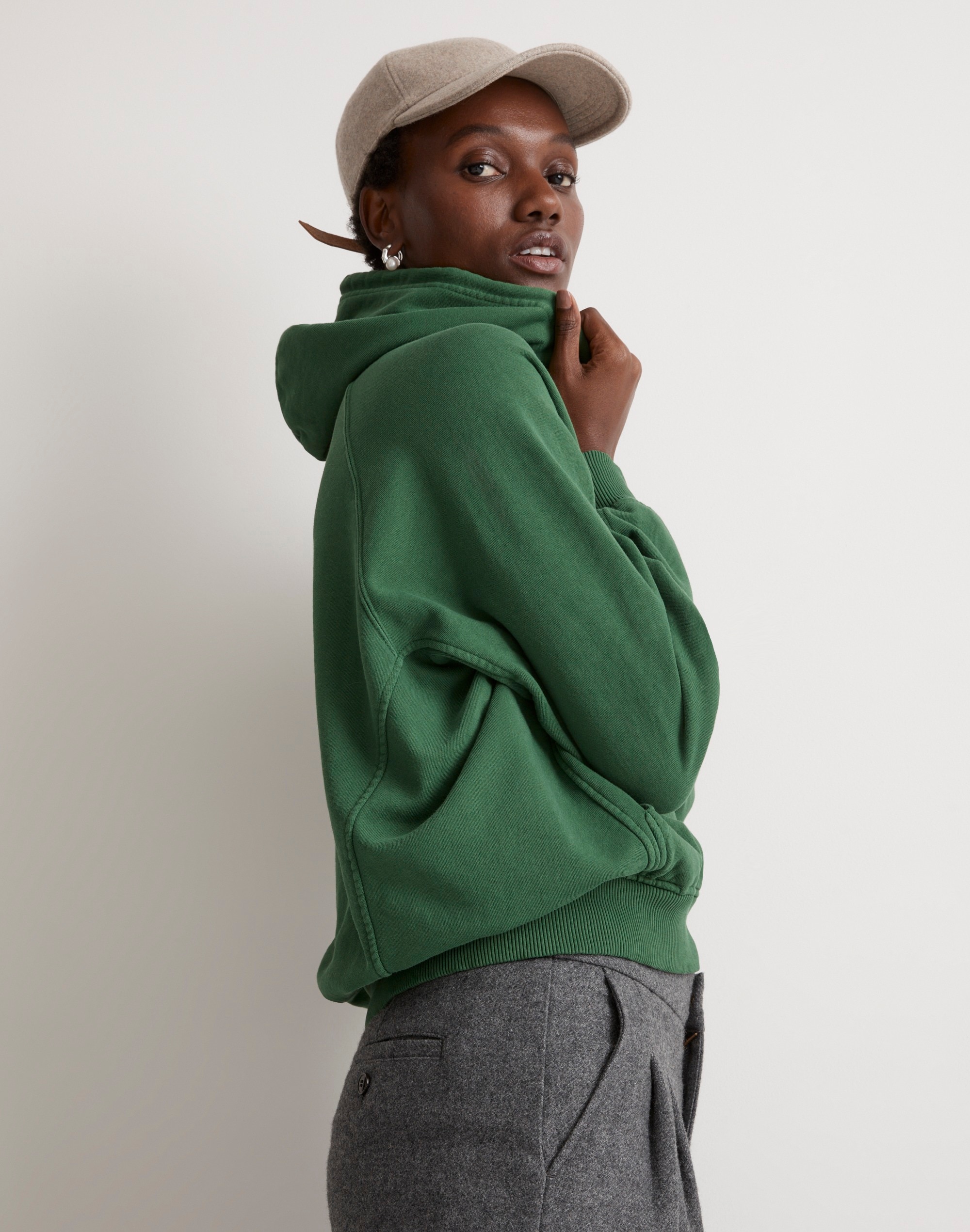 Terry Relaxed Raglan-Sleeve Sweatshirt