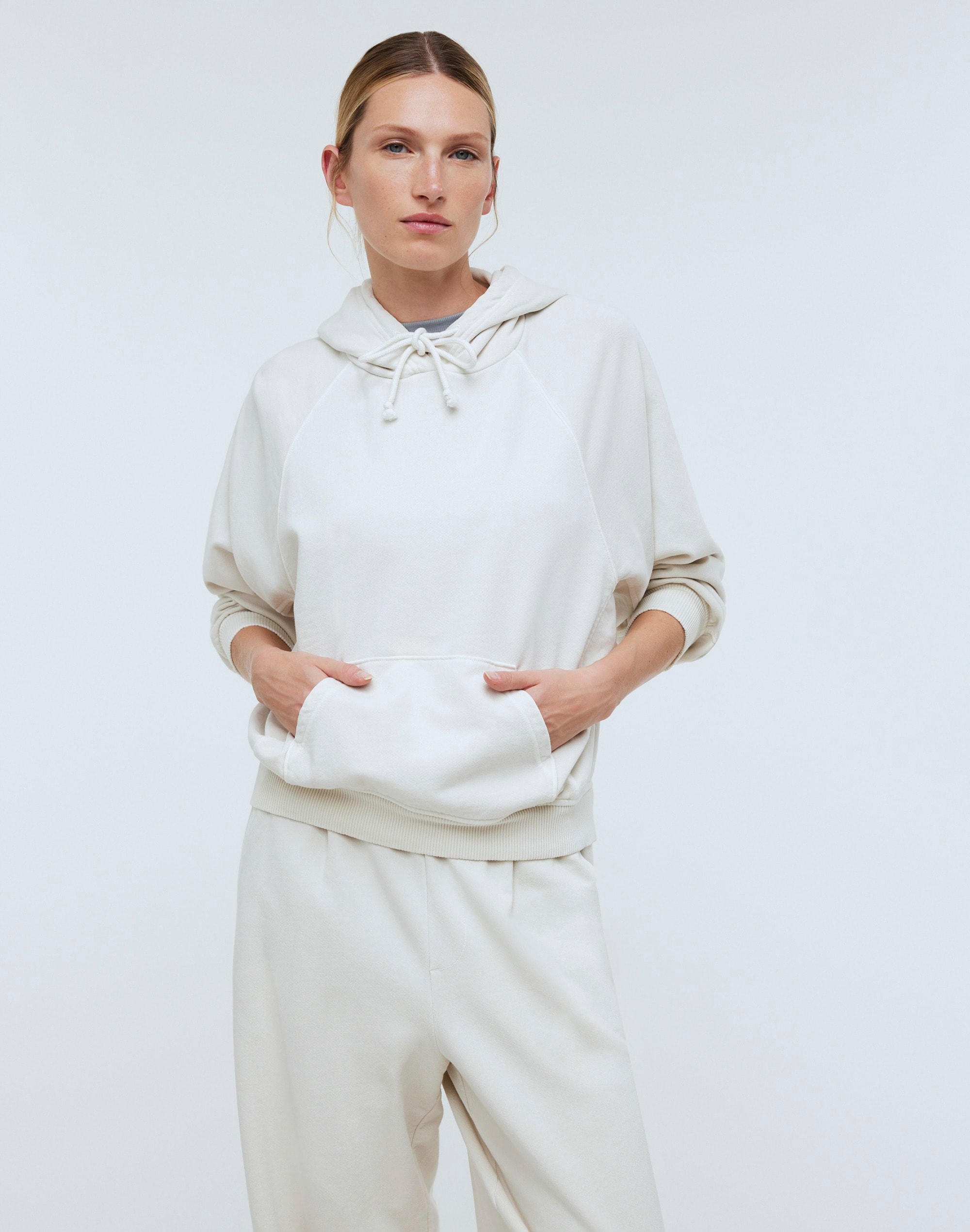 Terry Relaxed Raglan-Sleeve Sweatshirt