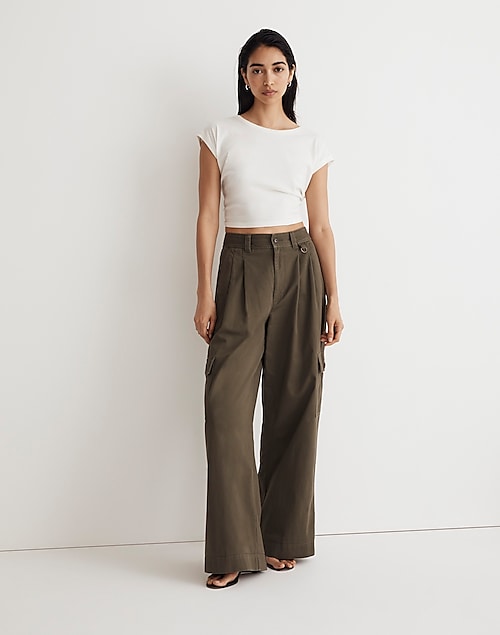The Harlow Wide-Leg Cargo Pant in (Re)generative Chino